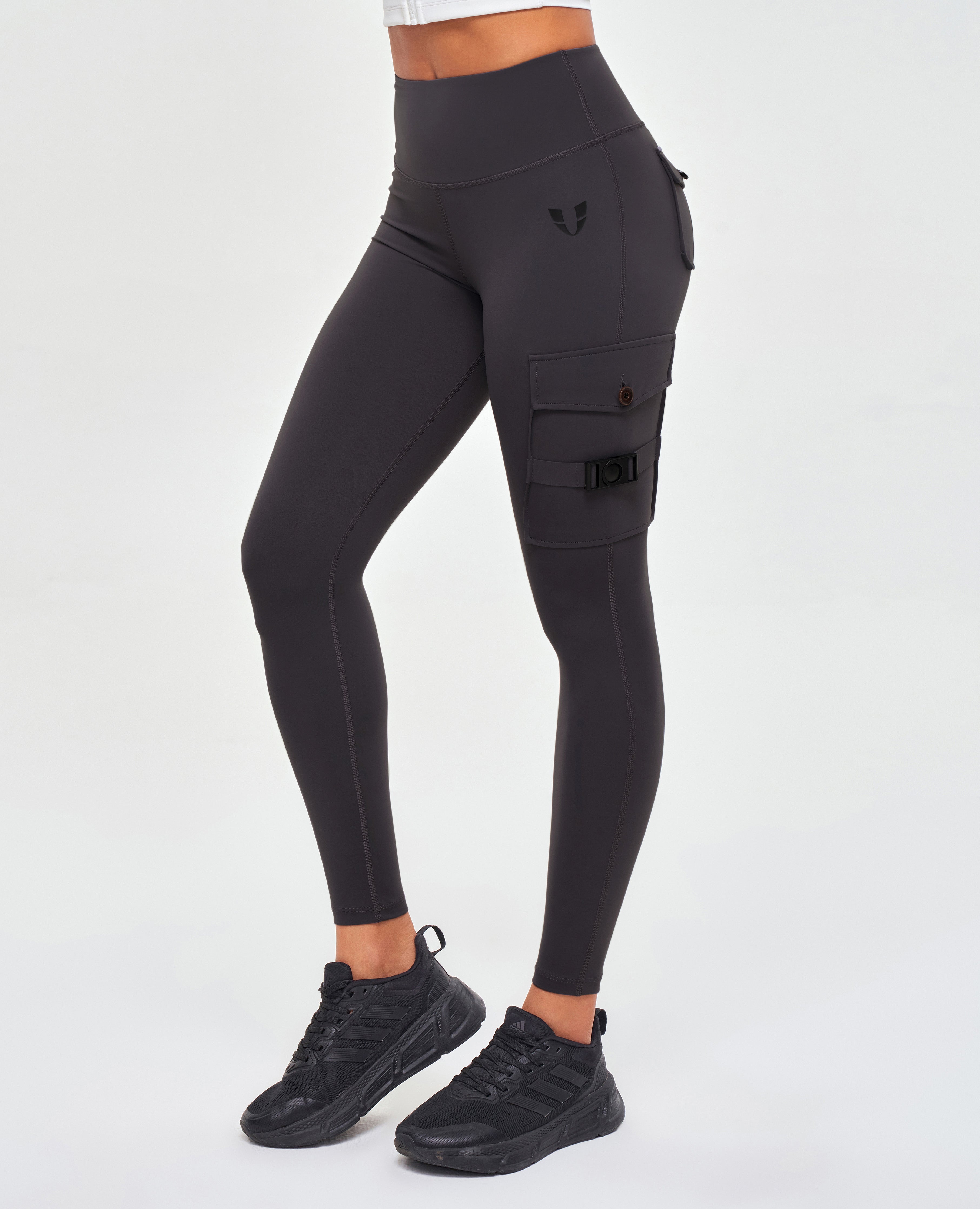 Leggings de fitness cargo - gris