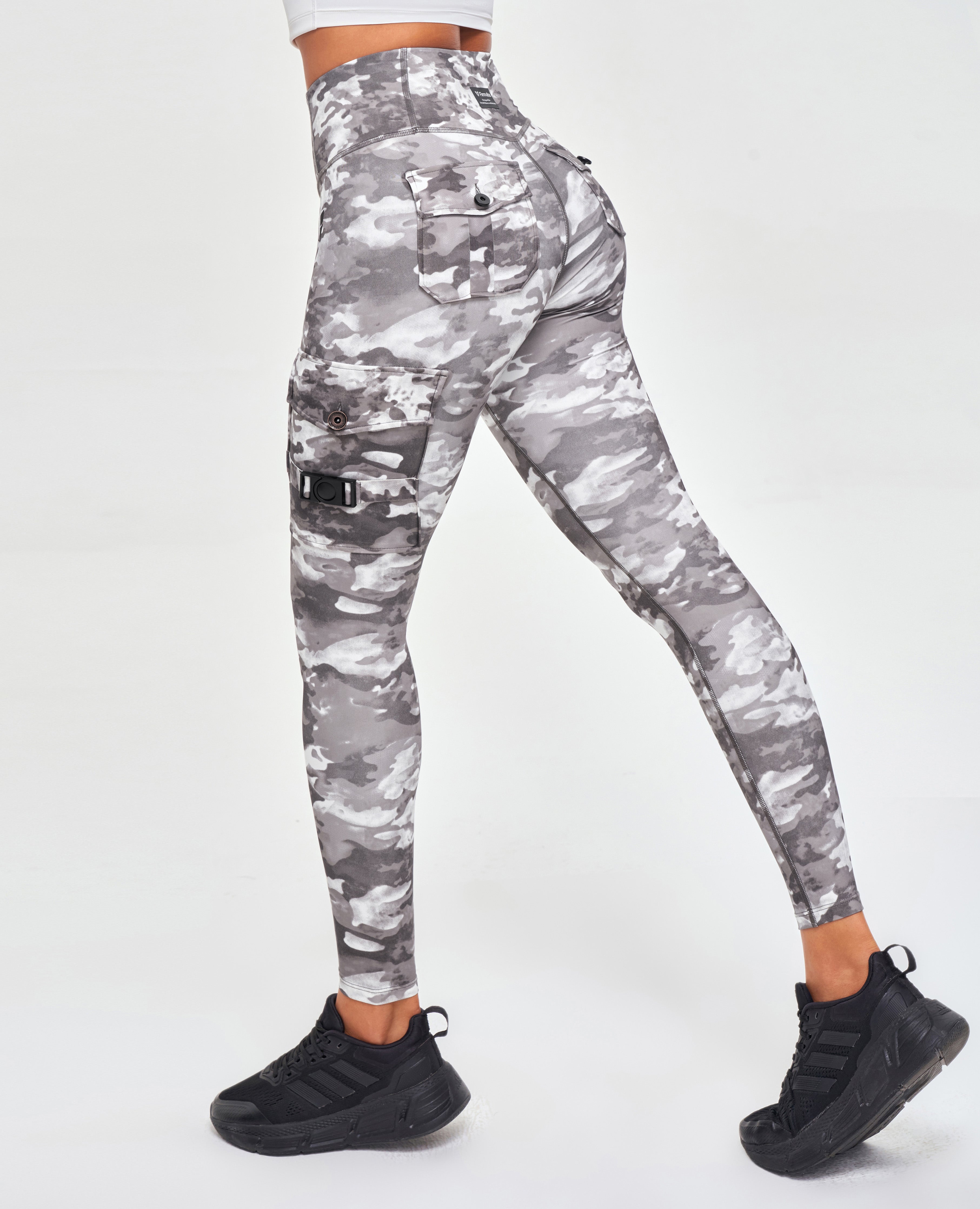 Cargo Fitness Leggings - Tie Dye Camo