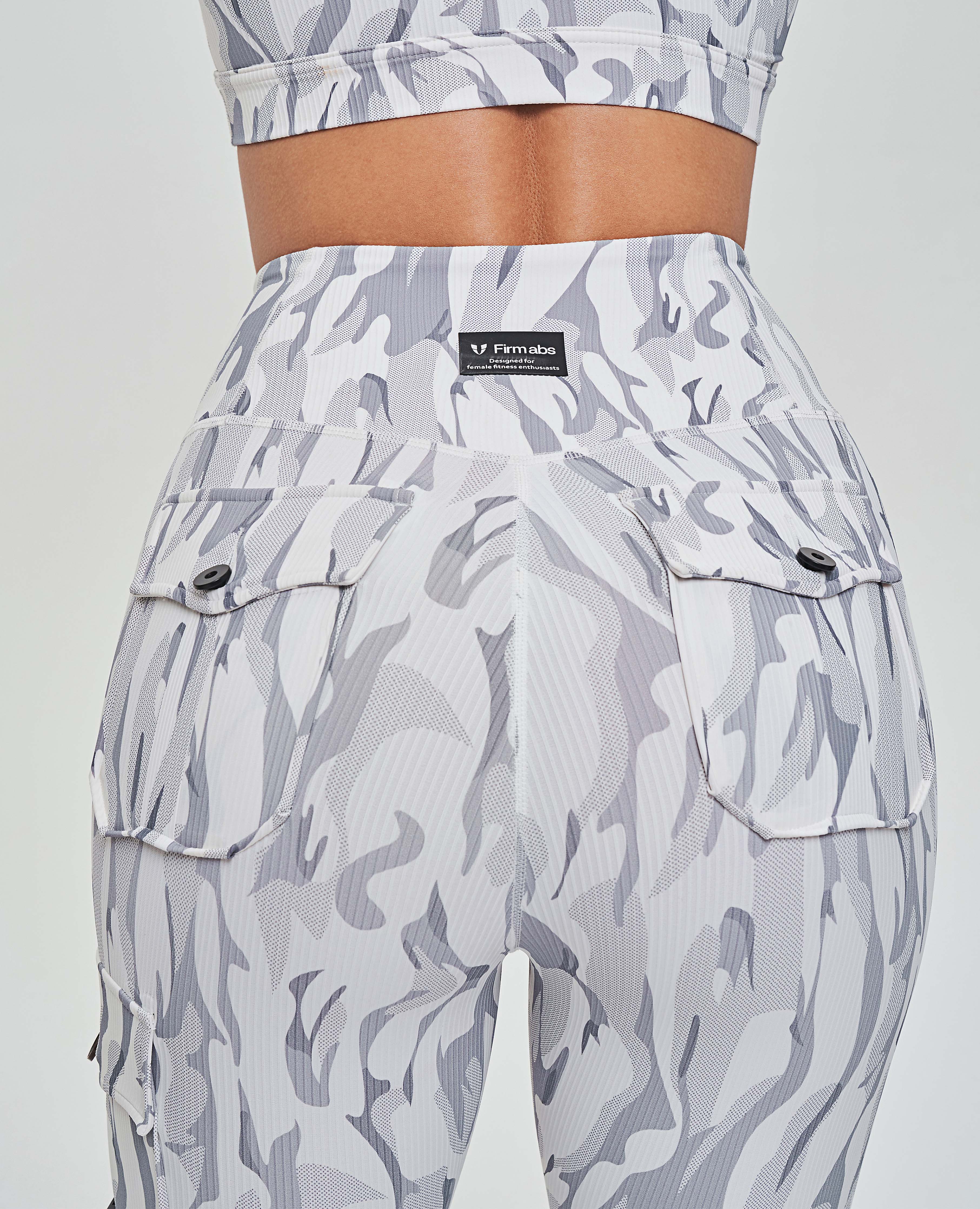 Leggings di carico fitness - camo bianco