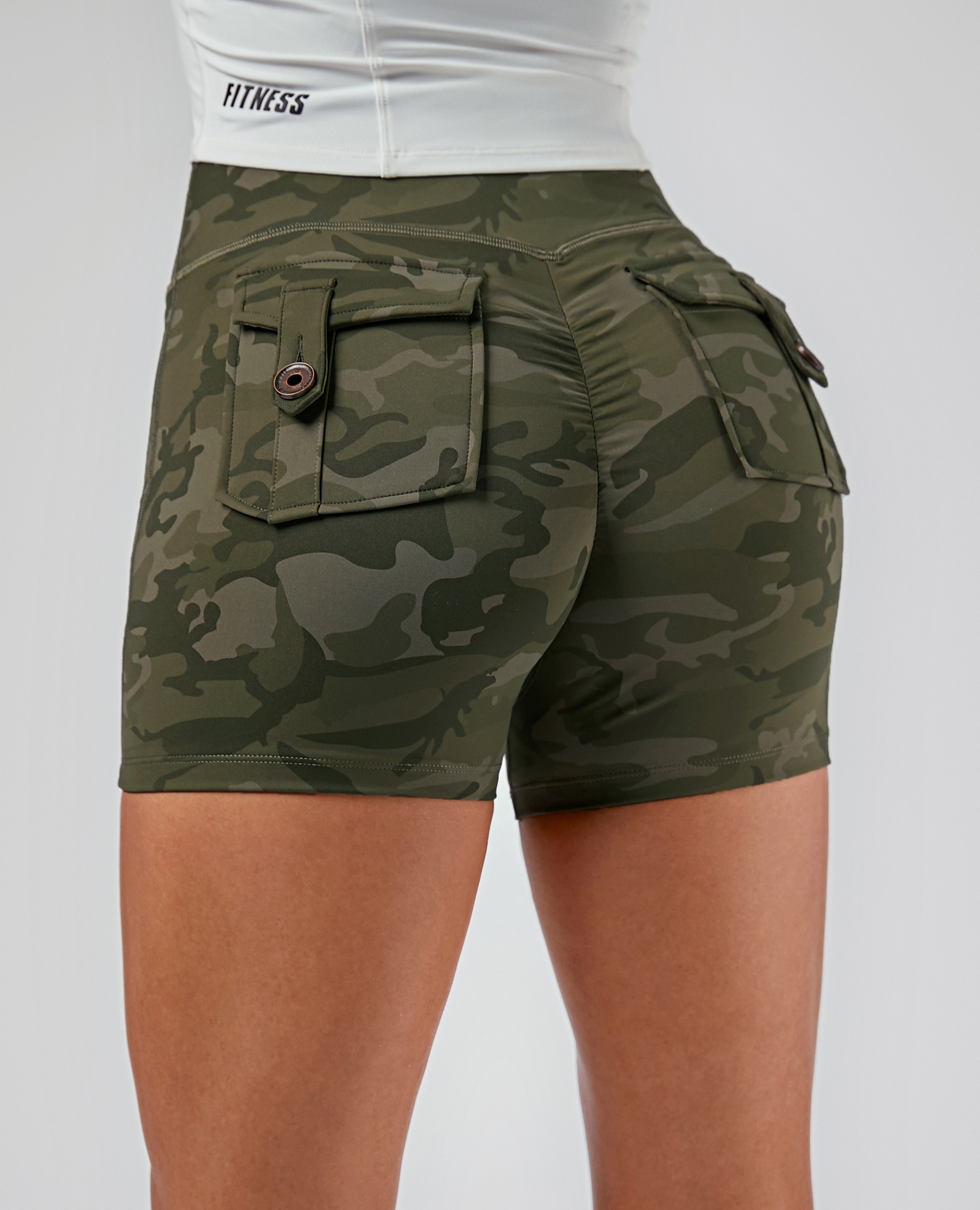 Cargo Short Shorts 3PCS Black + Camo + Bristol Blue