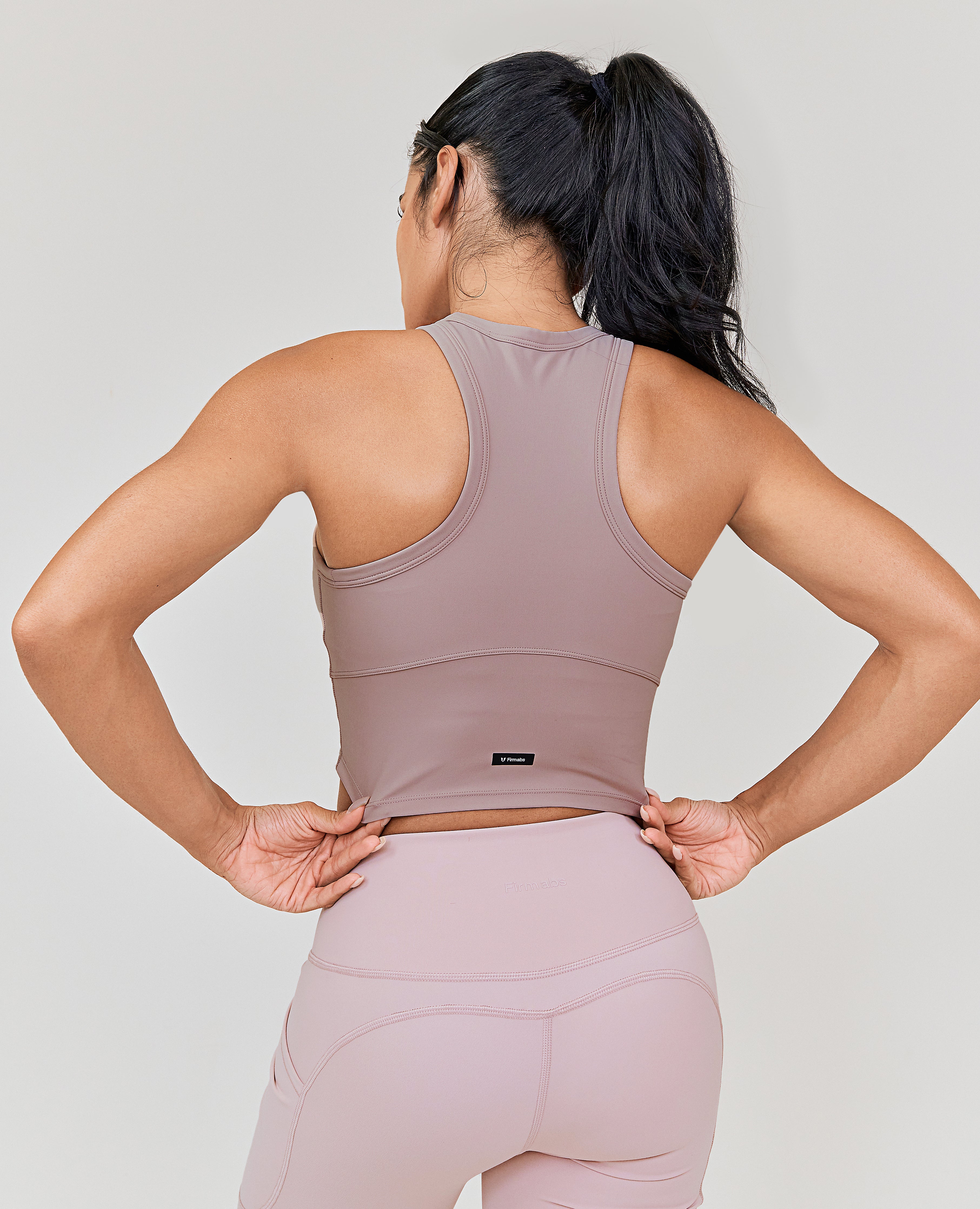 Essential Longline Sports Bra - Light Pink