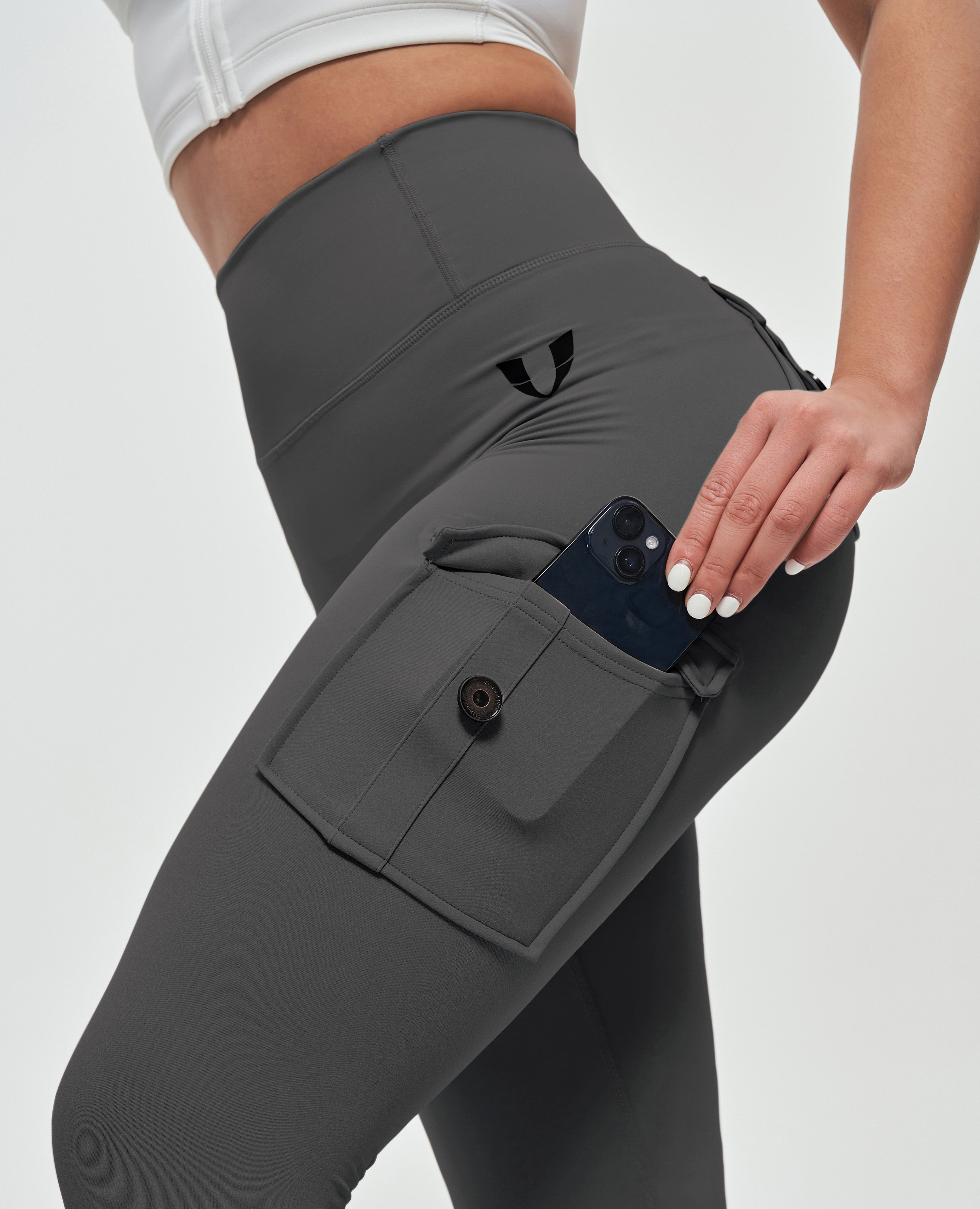 ハイウエストカーゴレギンス - 灰色