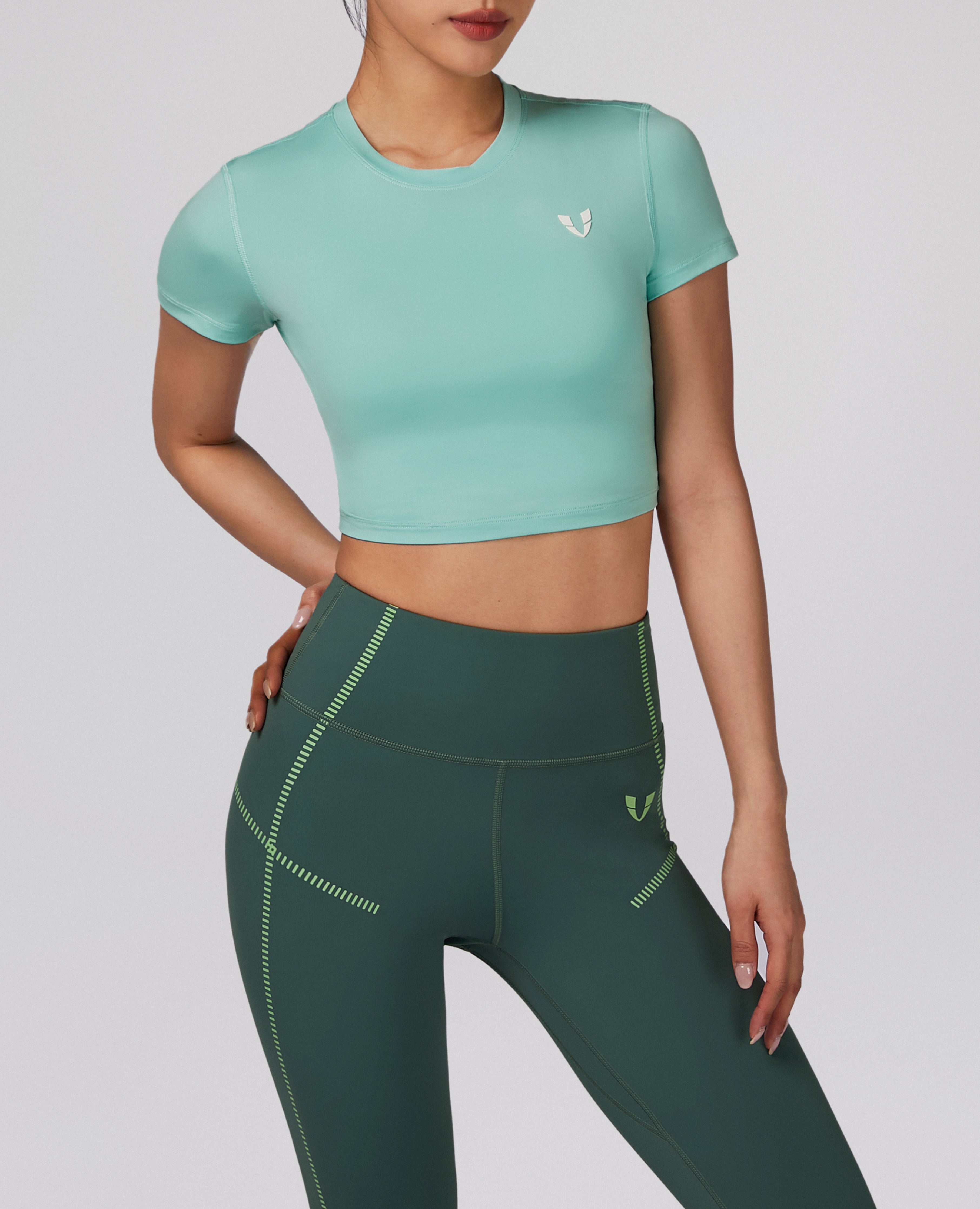 Seamless Crop Top - Green