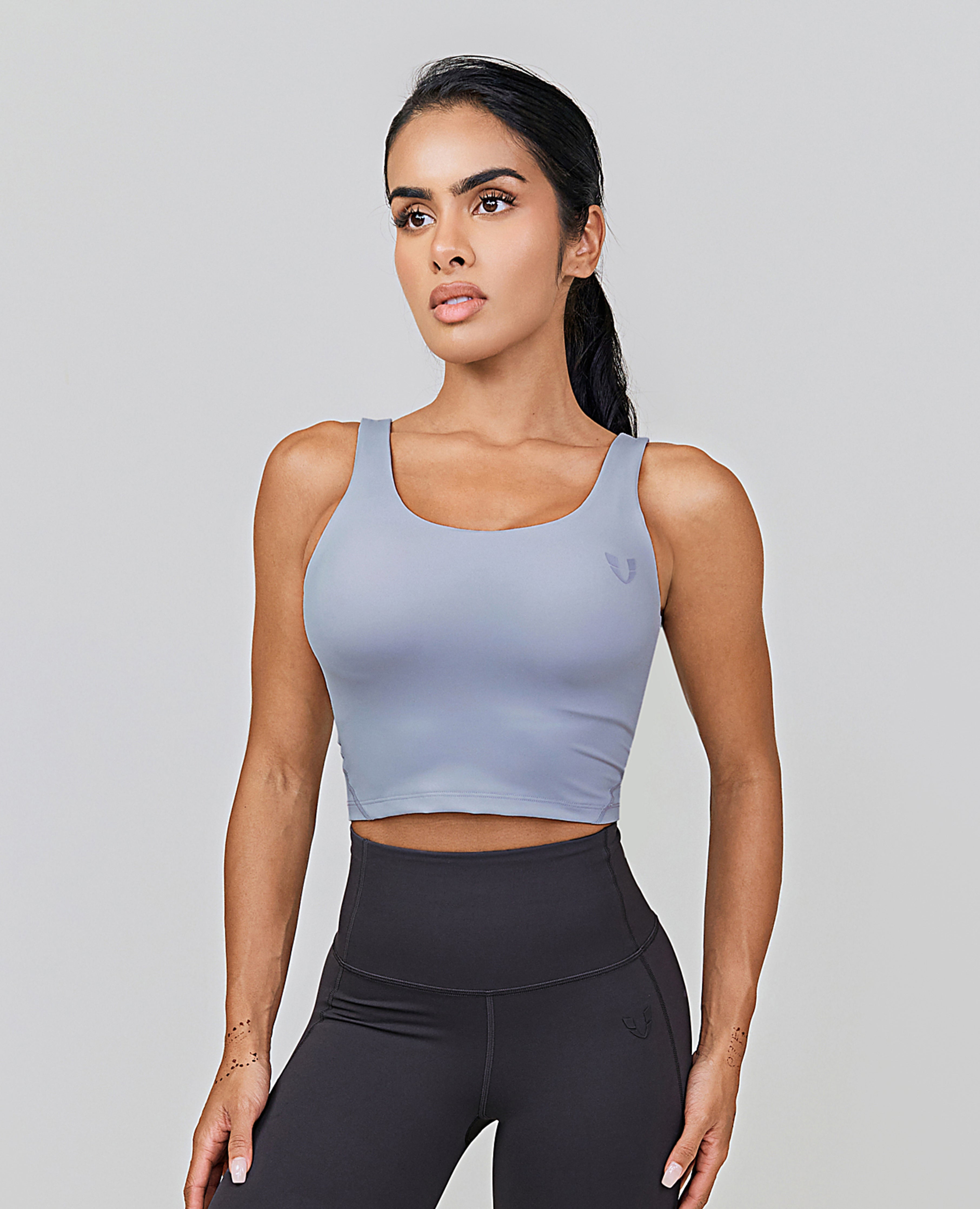 Longline Sports Bra - Gray