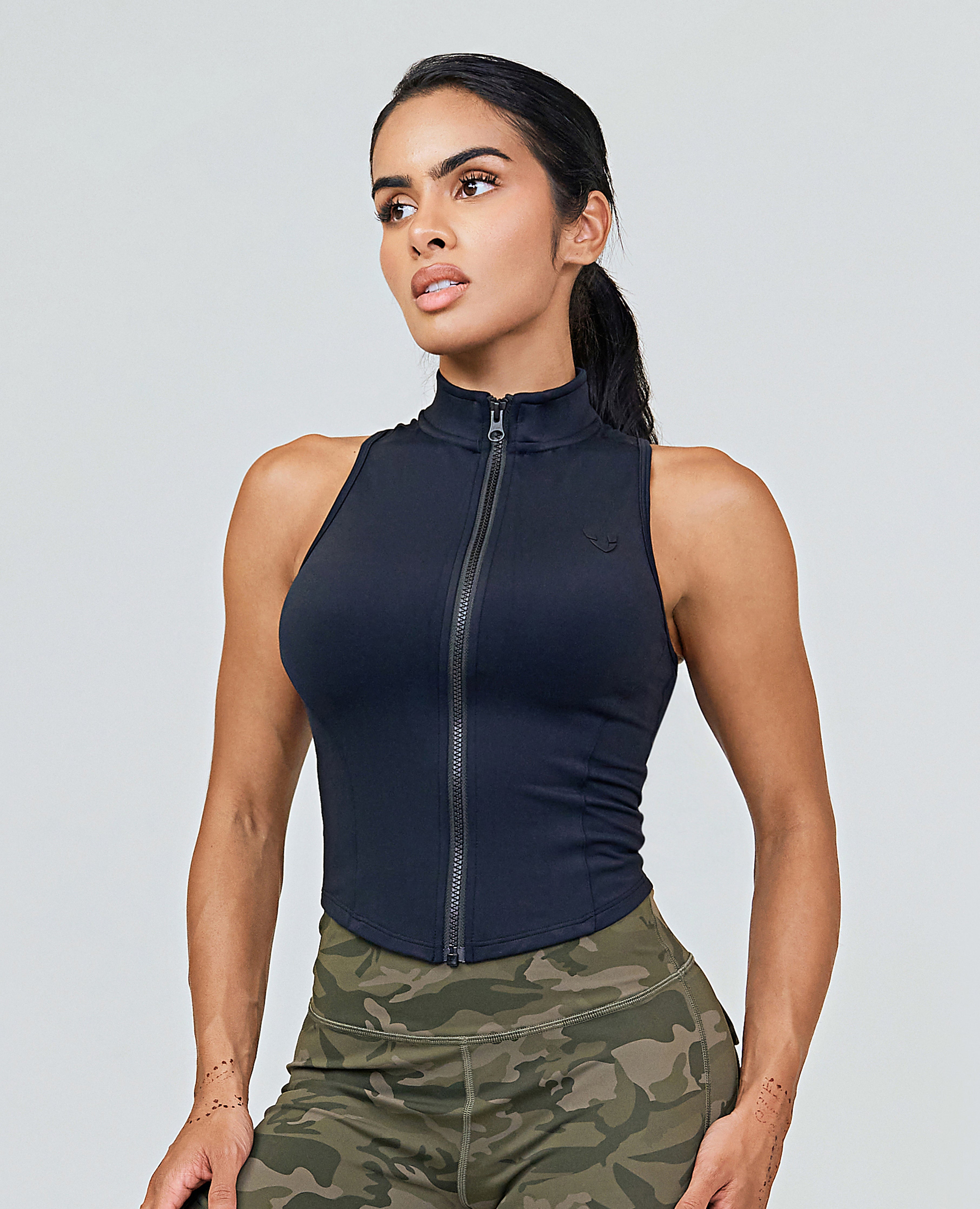 Zip Tank Top - Black