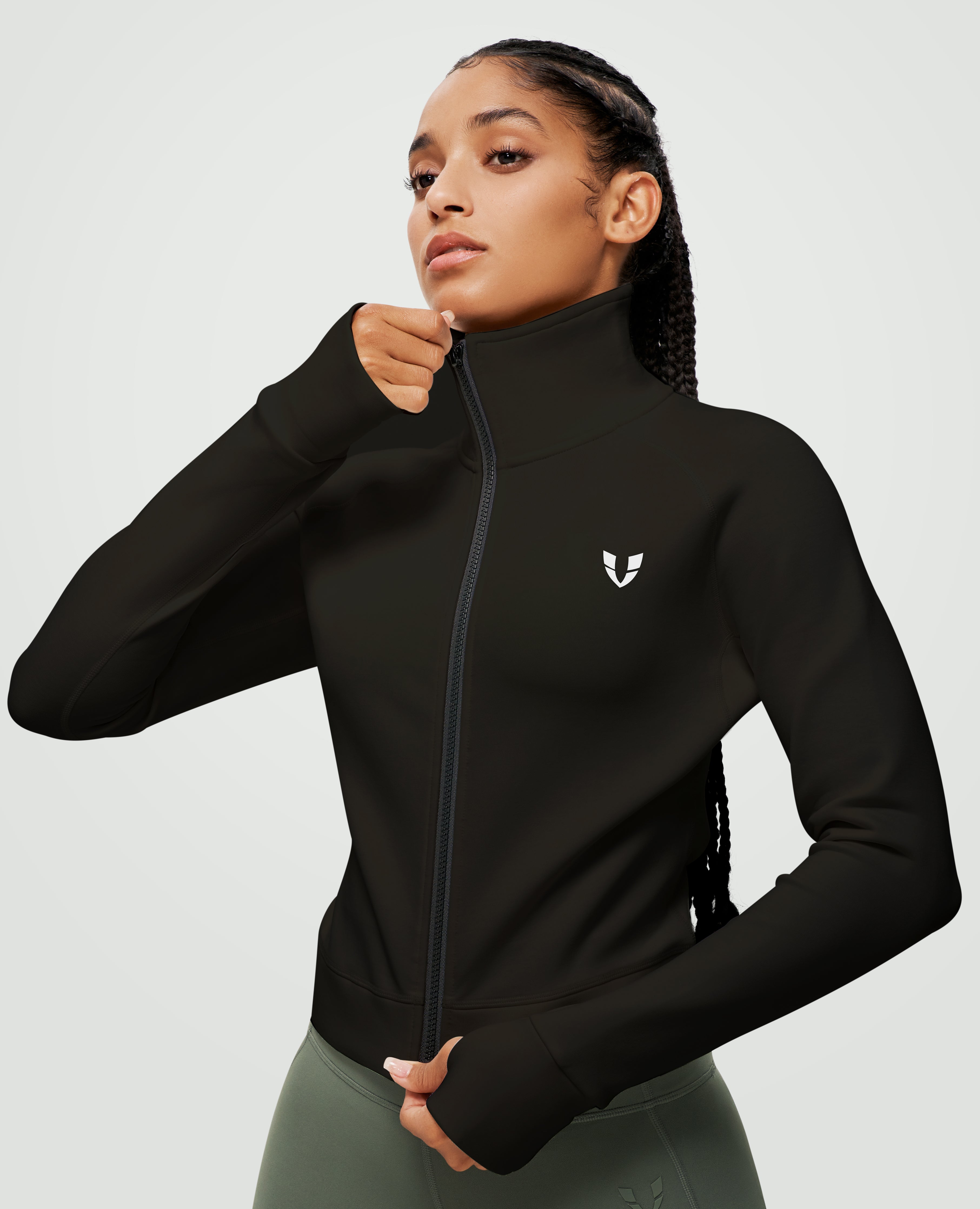 Zip Up Training Jacket - Black