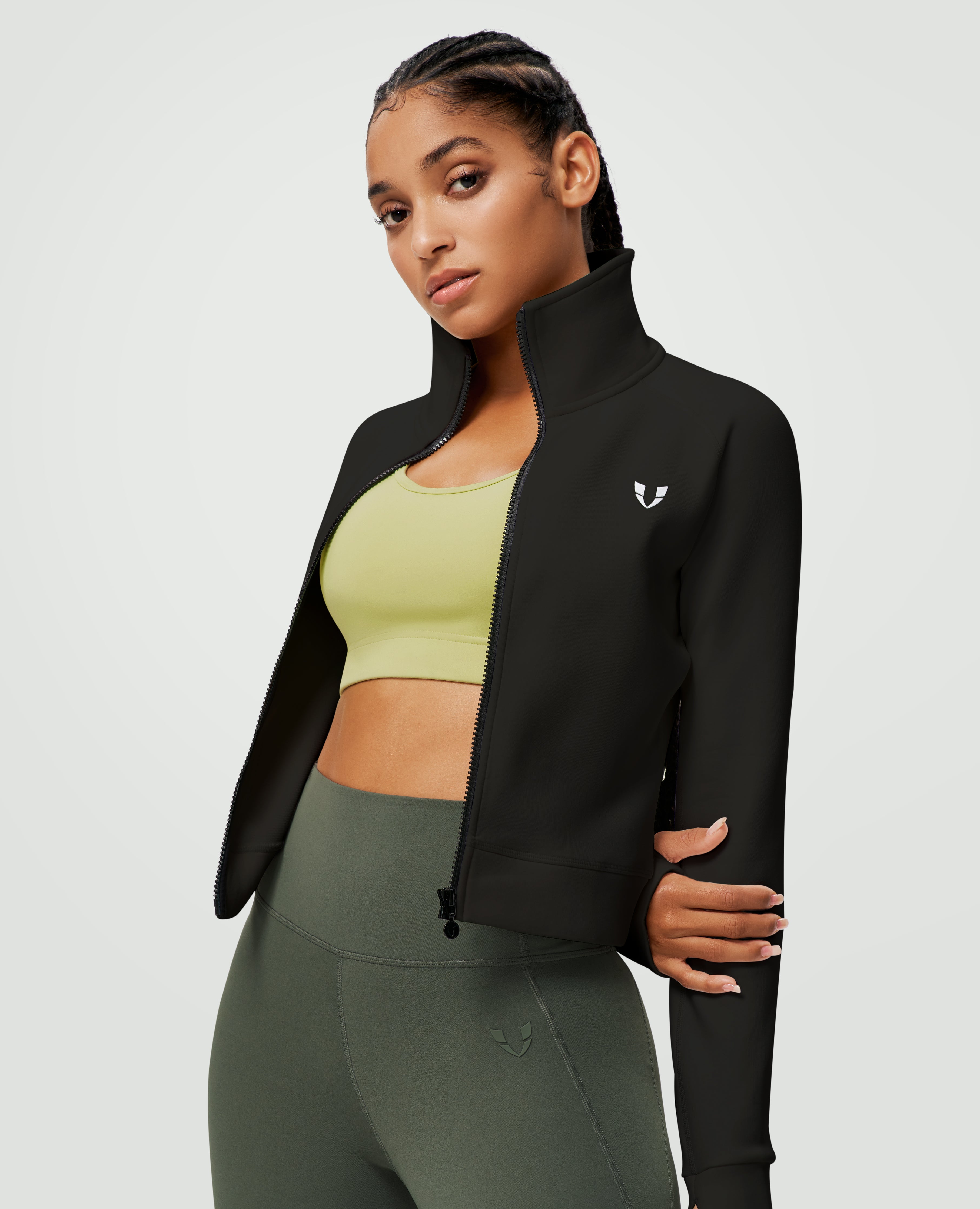 Zip Up Training Jacket - Black