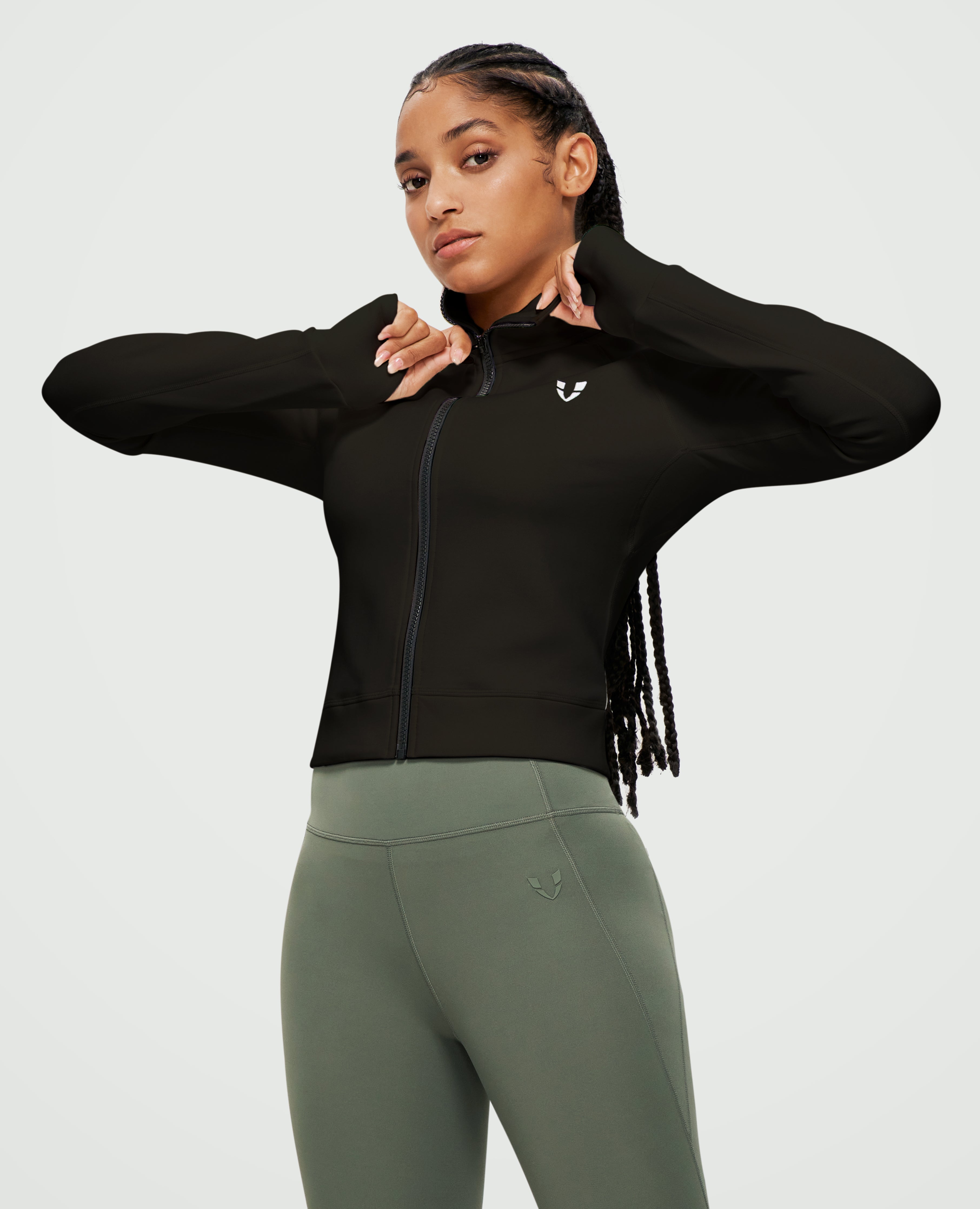 Zip Up Training Jacket - Black