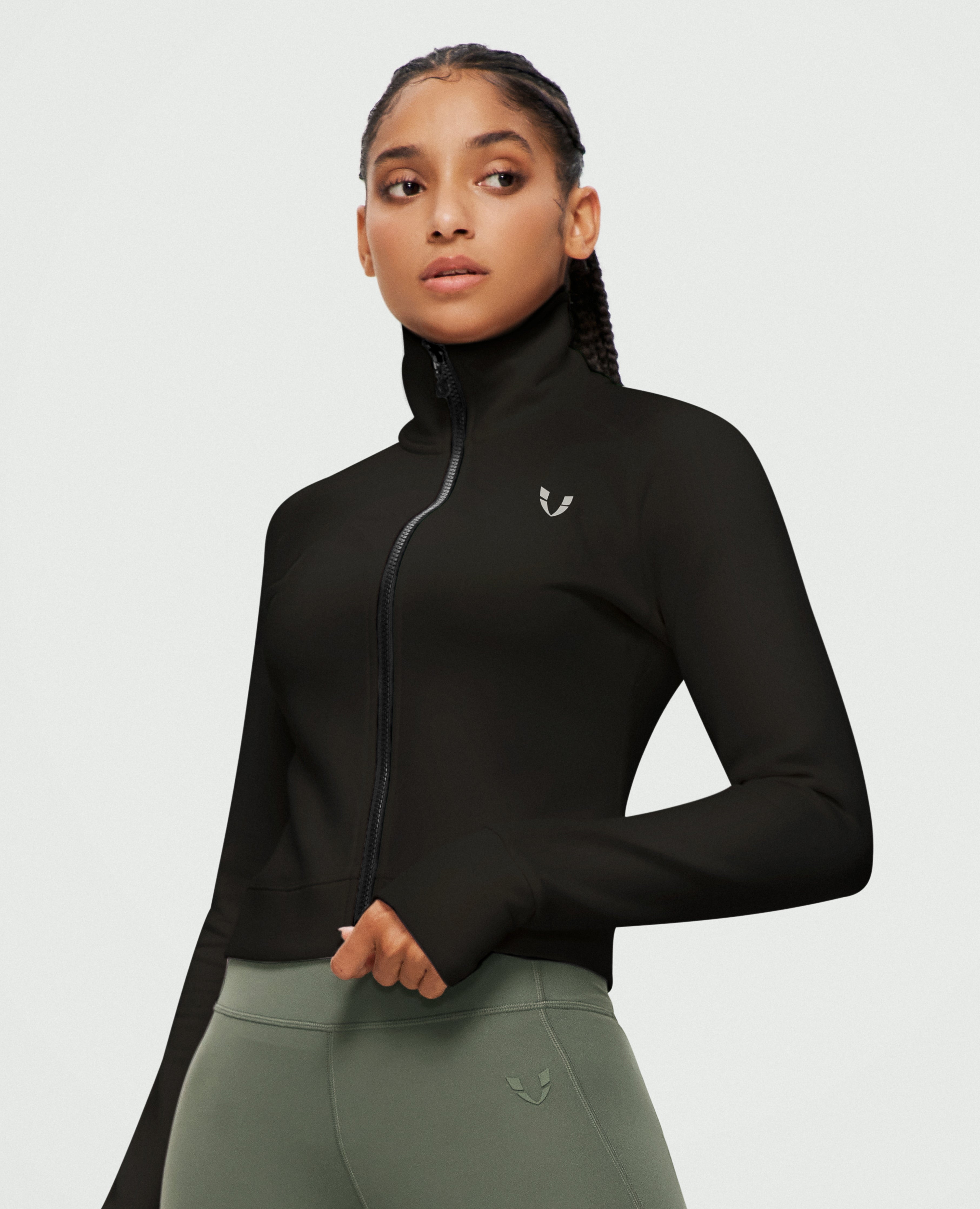 Zip Up Training Jacket - Black