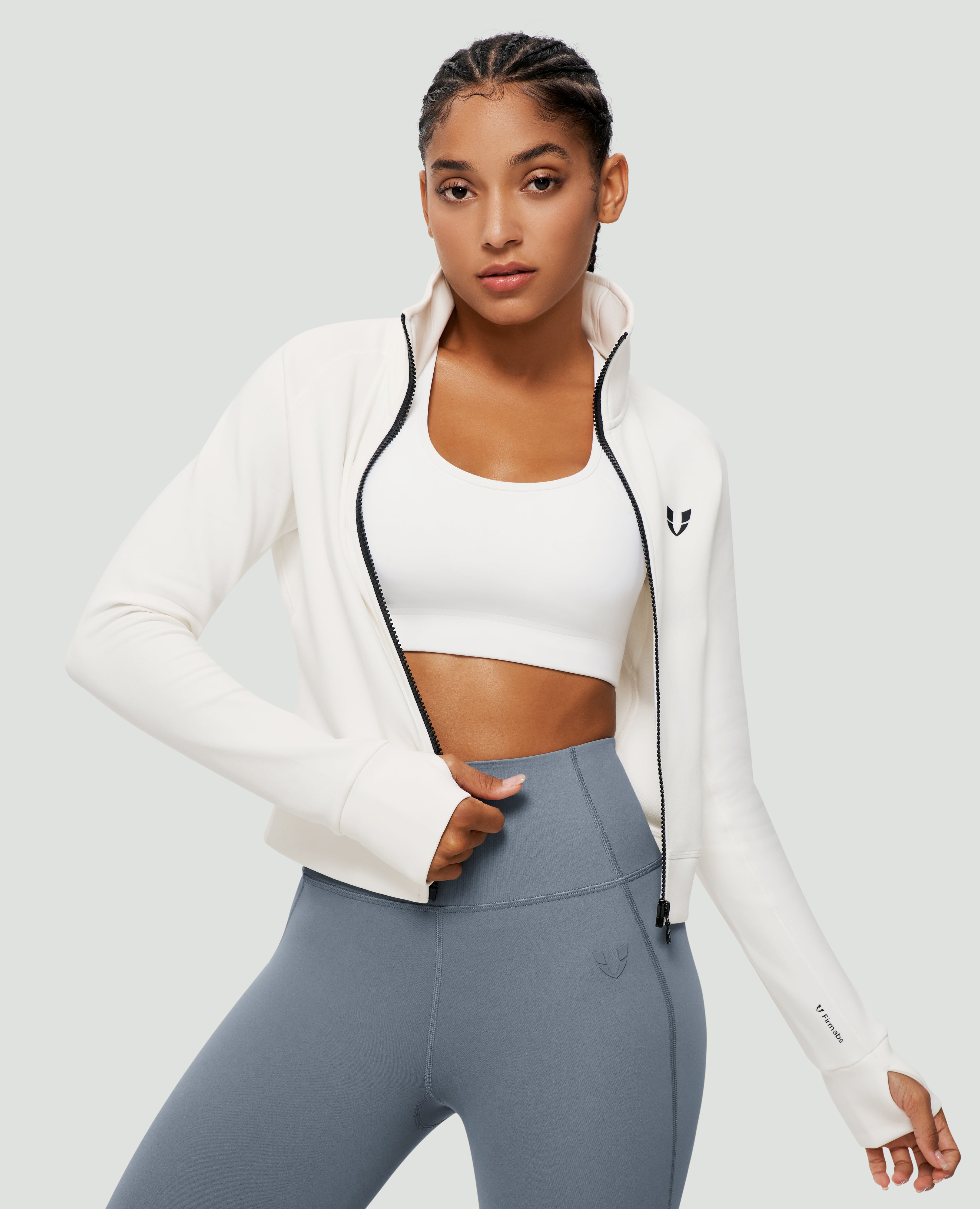 Zip Up Training Jacket - White