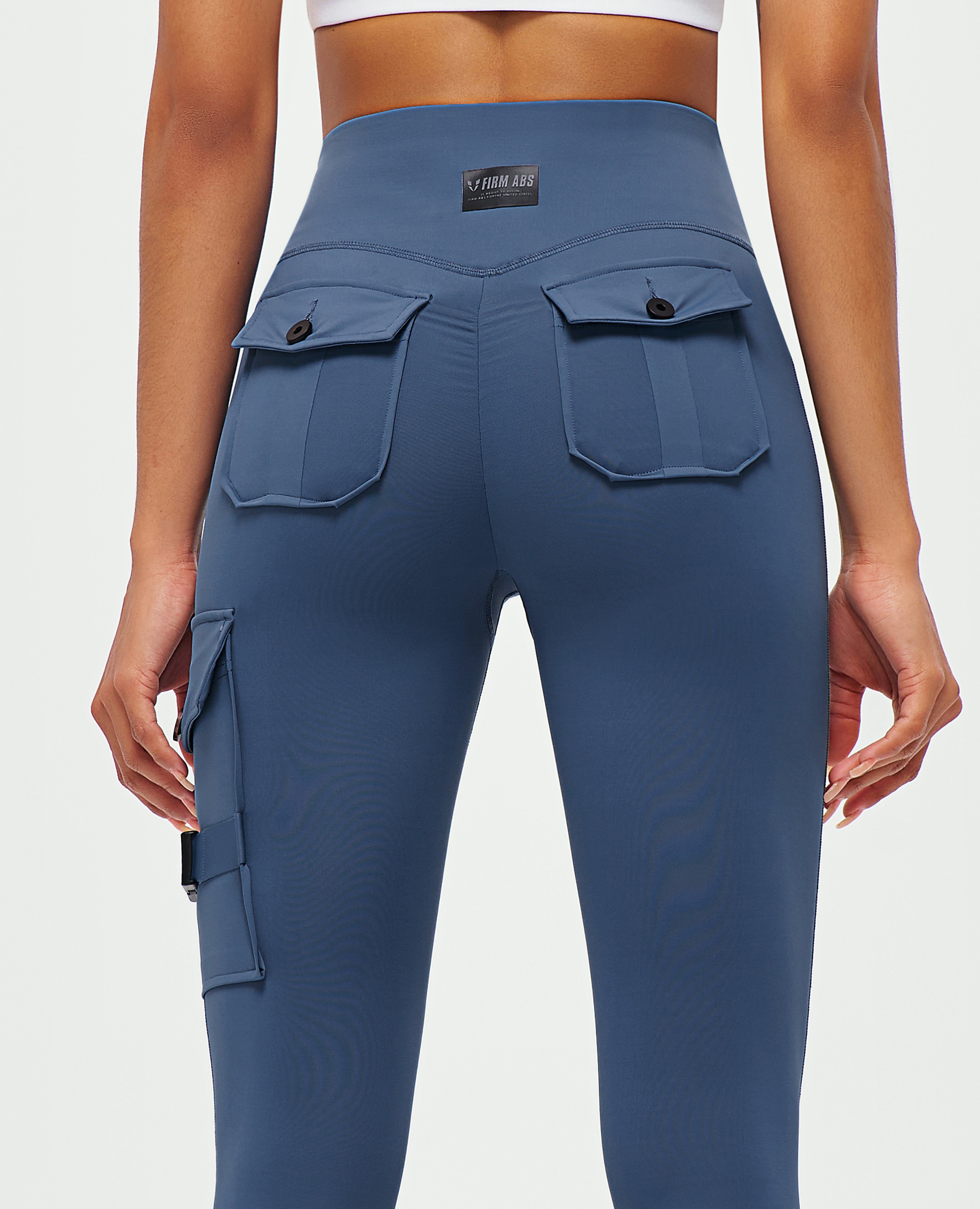 Cargo Fitness Leggings - Blue