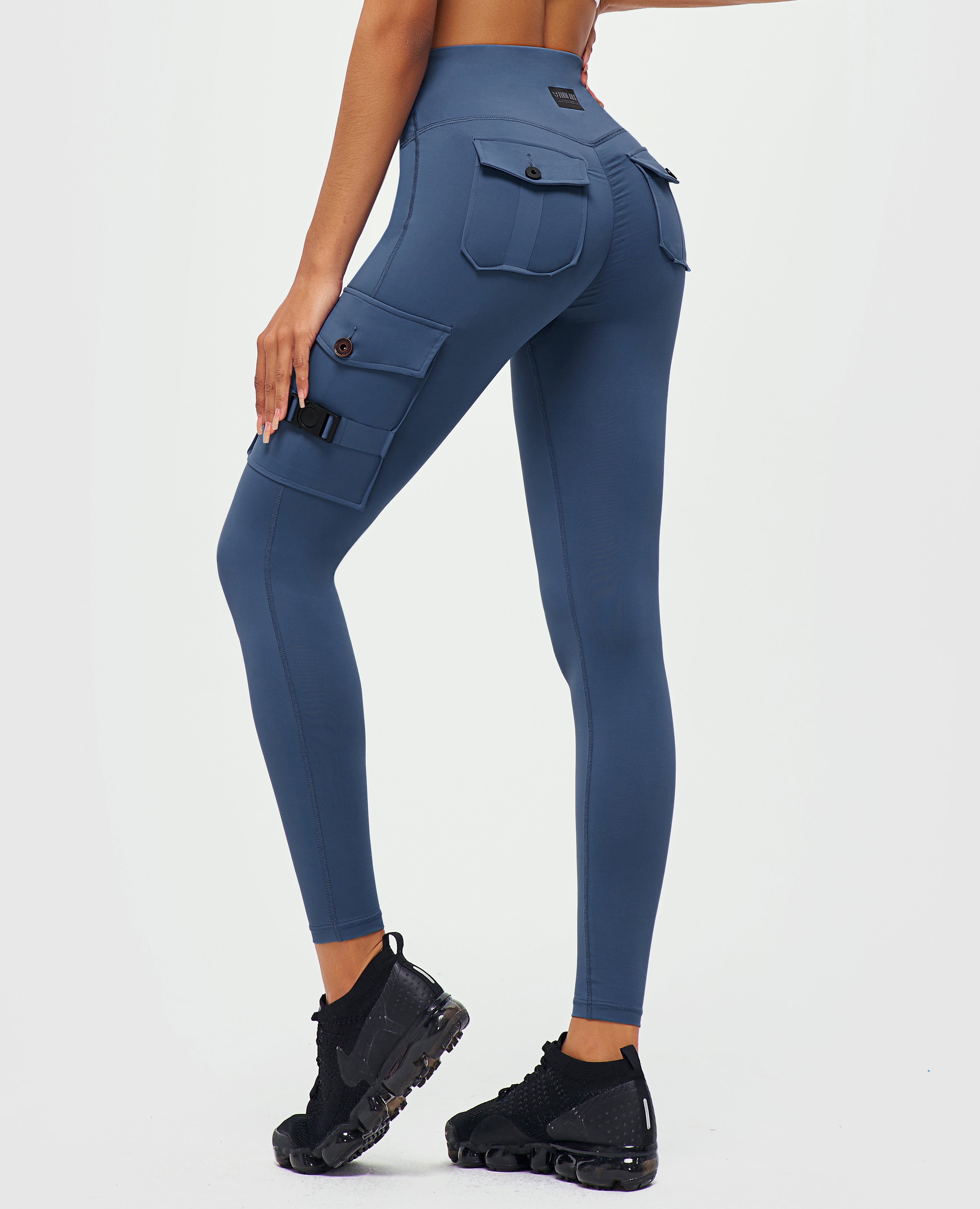 Cargo Fitness Leggings - Blue
