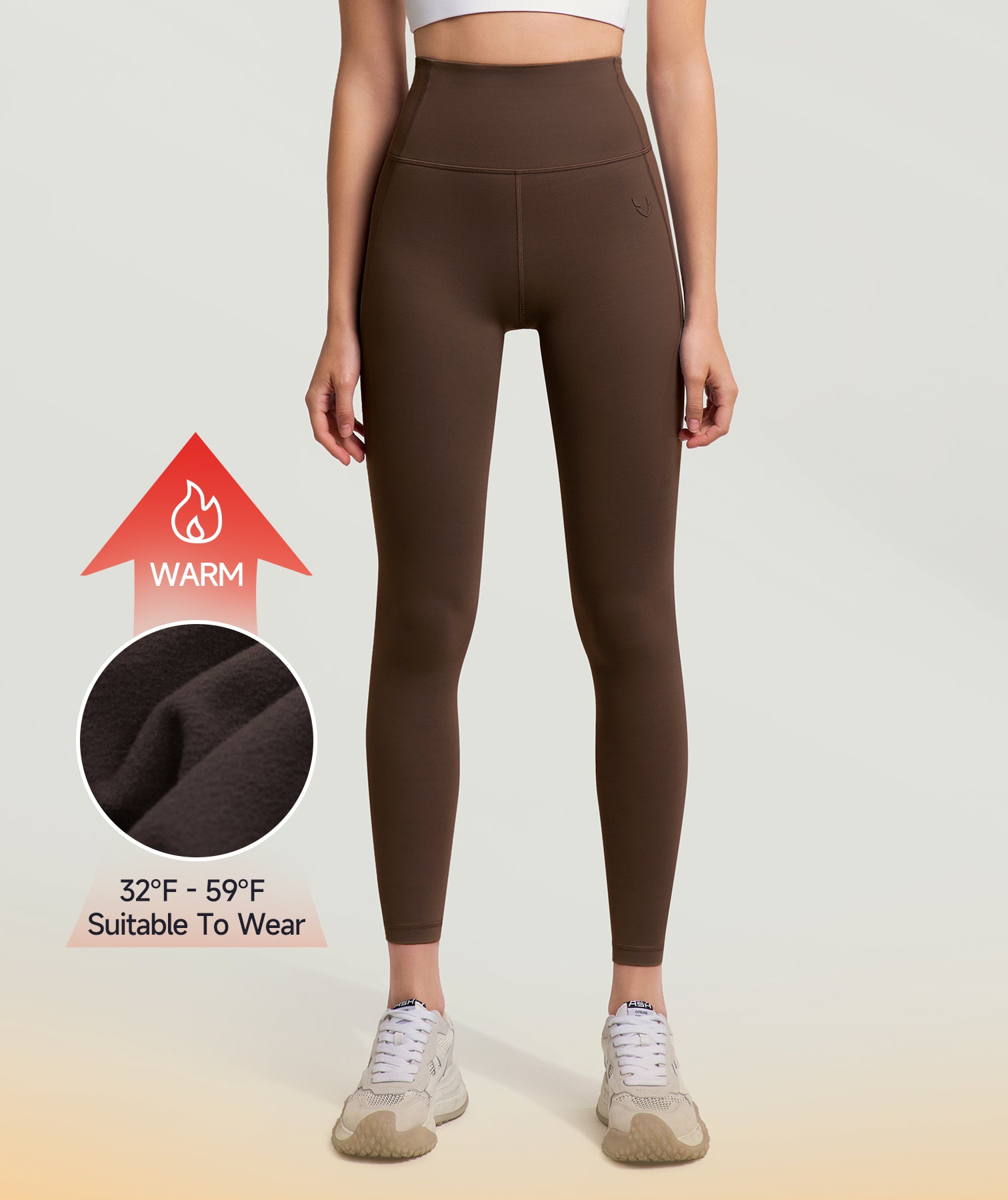 Thermal Fleece Leggings - Mocha