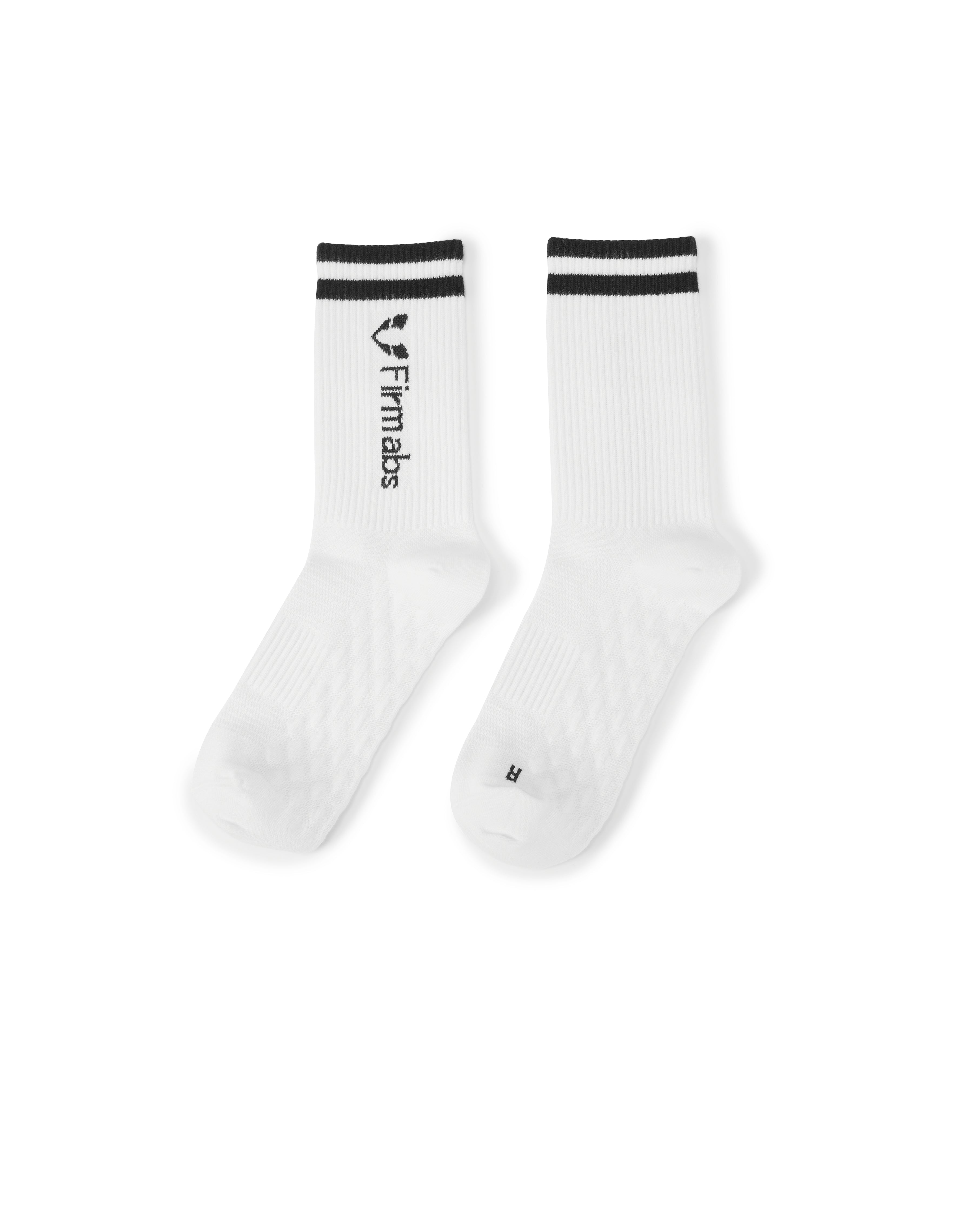 Firmabs Striped Sports socks - White