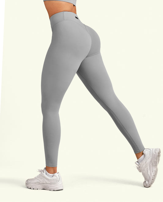 Active High Waist Leggings - Cement Grey
