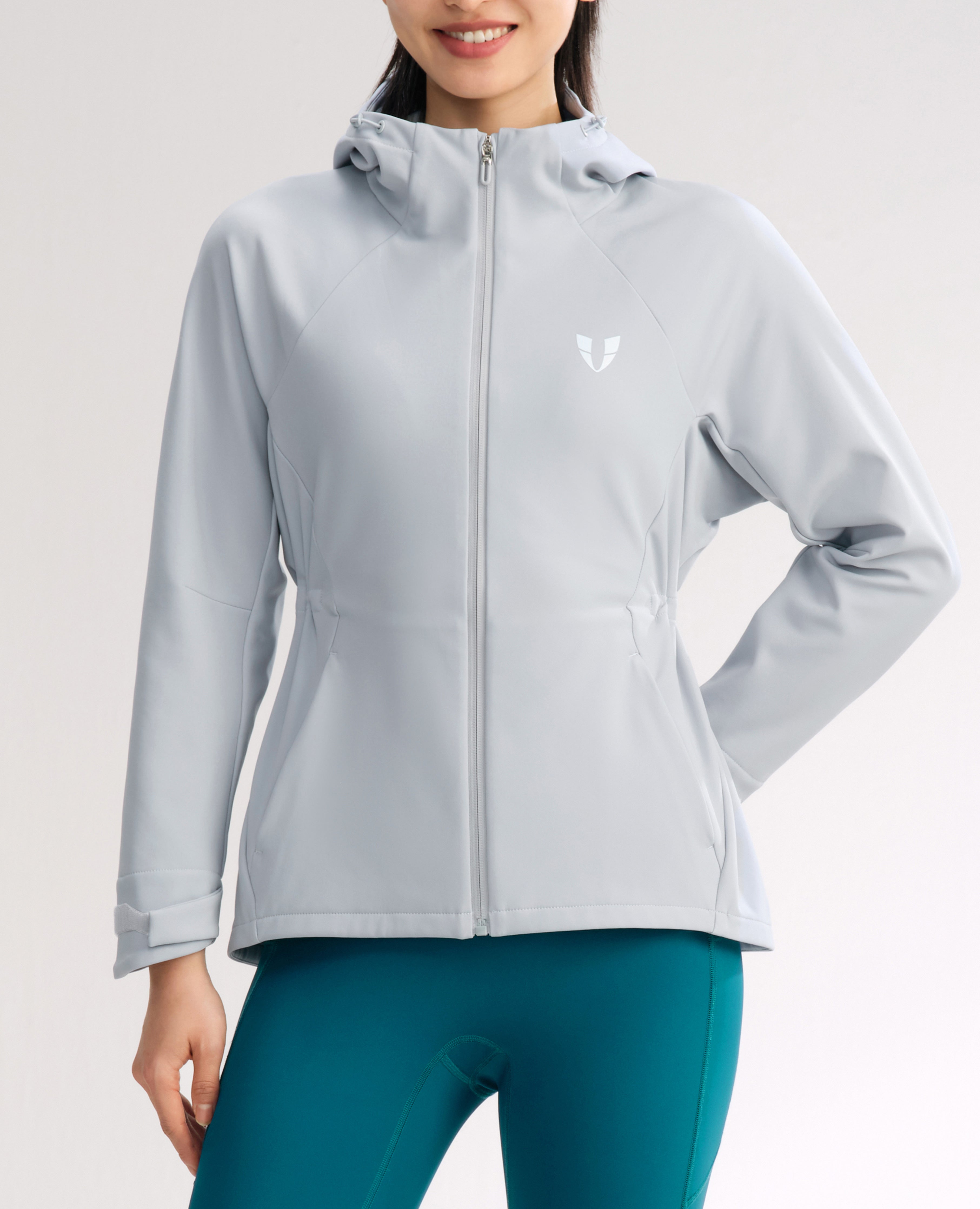 firmabs Fleece Lined Zip Up Hoodie Jacket Gray