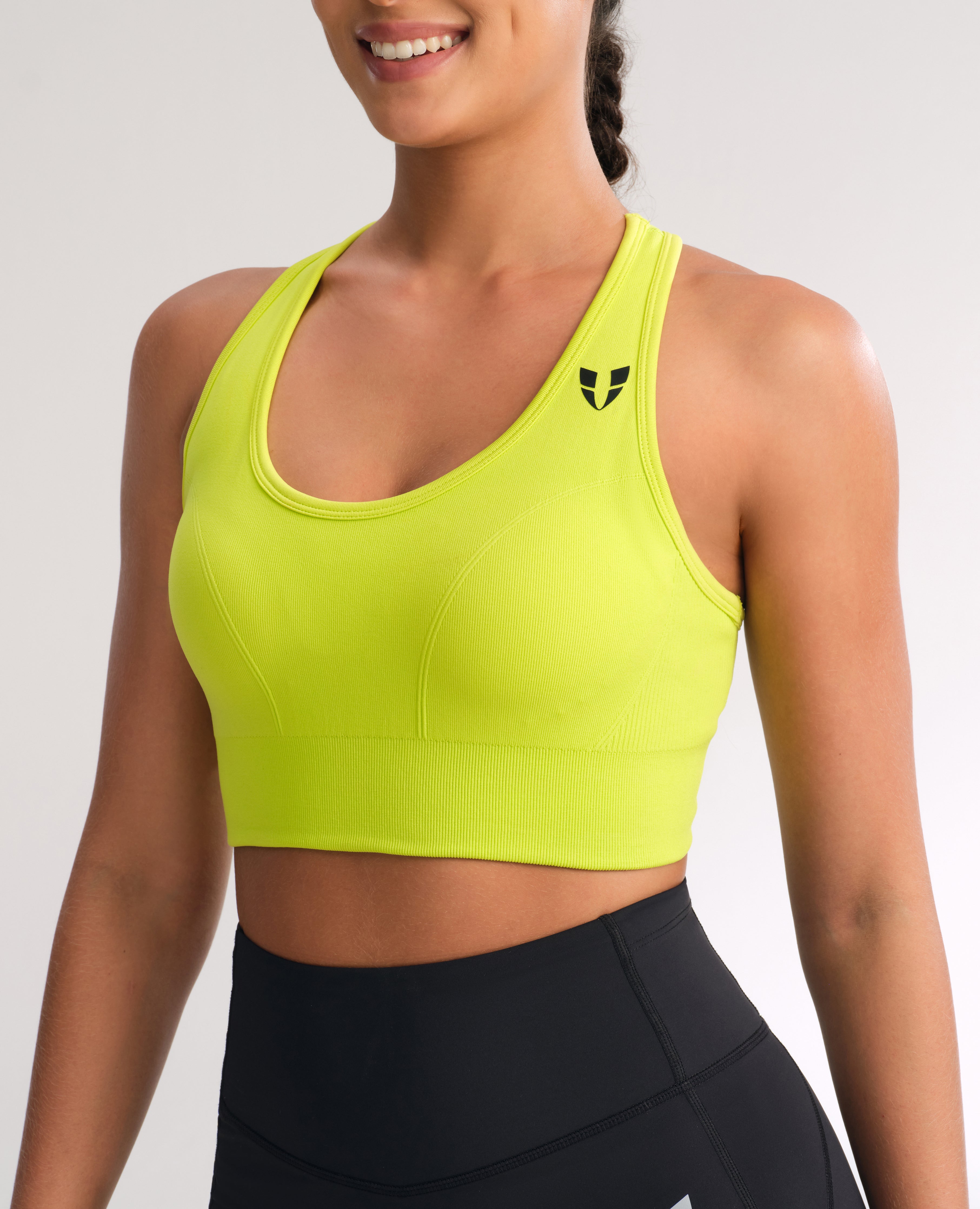 Seamless Fitness Bra - Yellow
