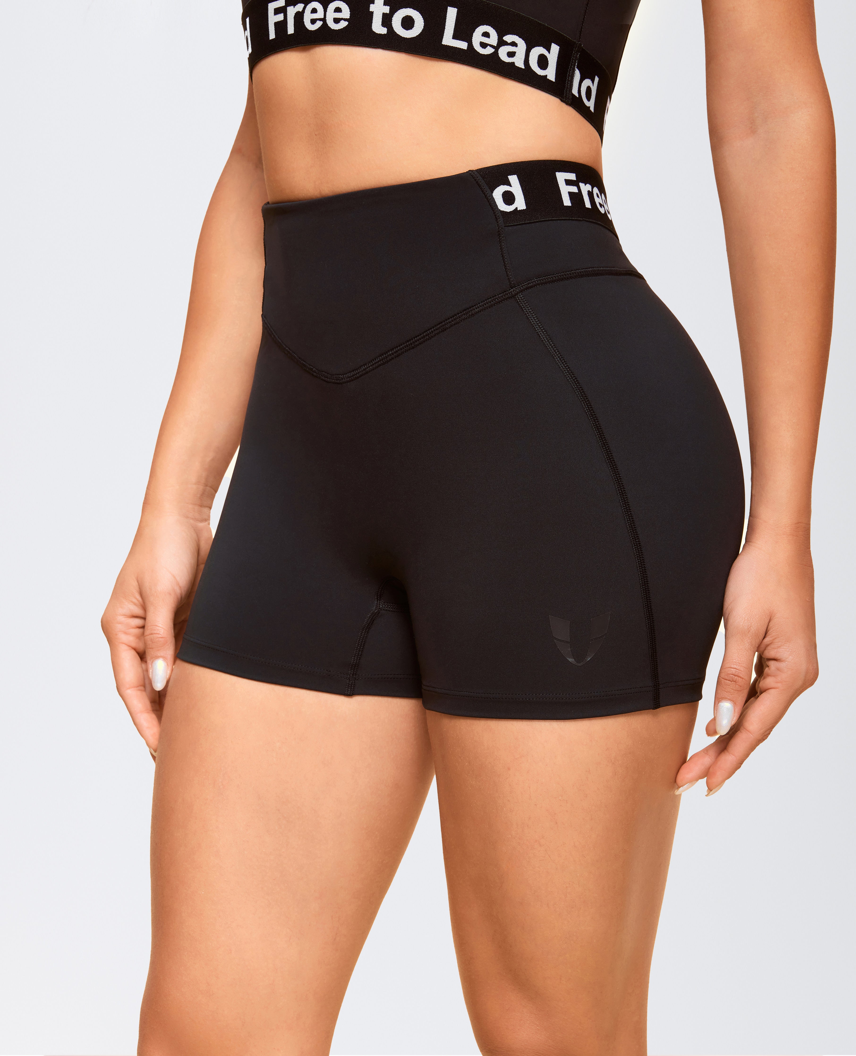 firm abs Free to Lead Shorts - Black