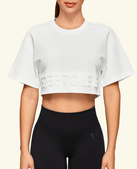 Super Cropped Comfy T-Shirt - White