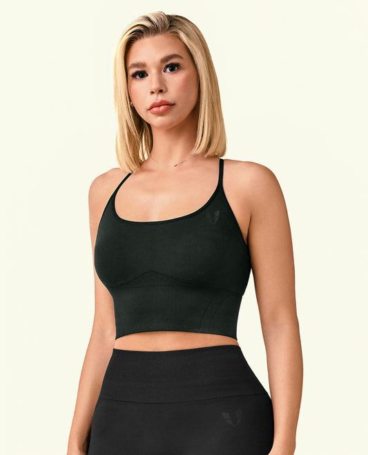 Energy Strait Strap Longline Top - Black