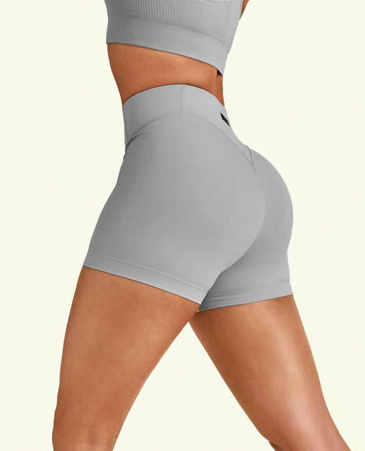Vital High Waist Shorts - Cement Grey