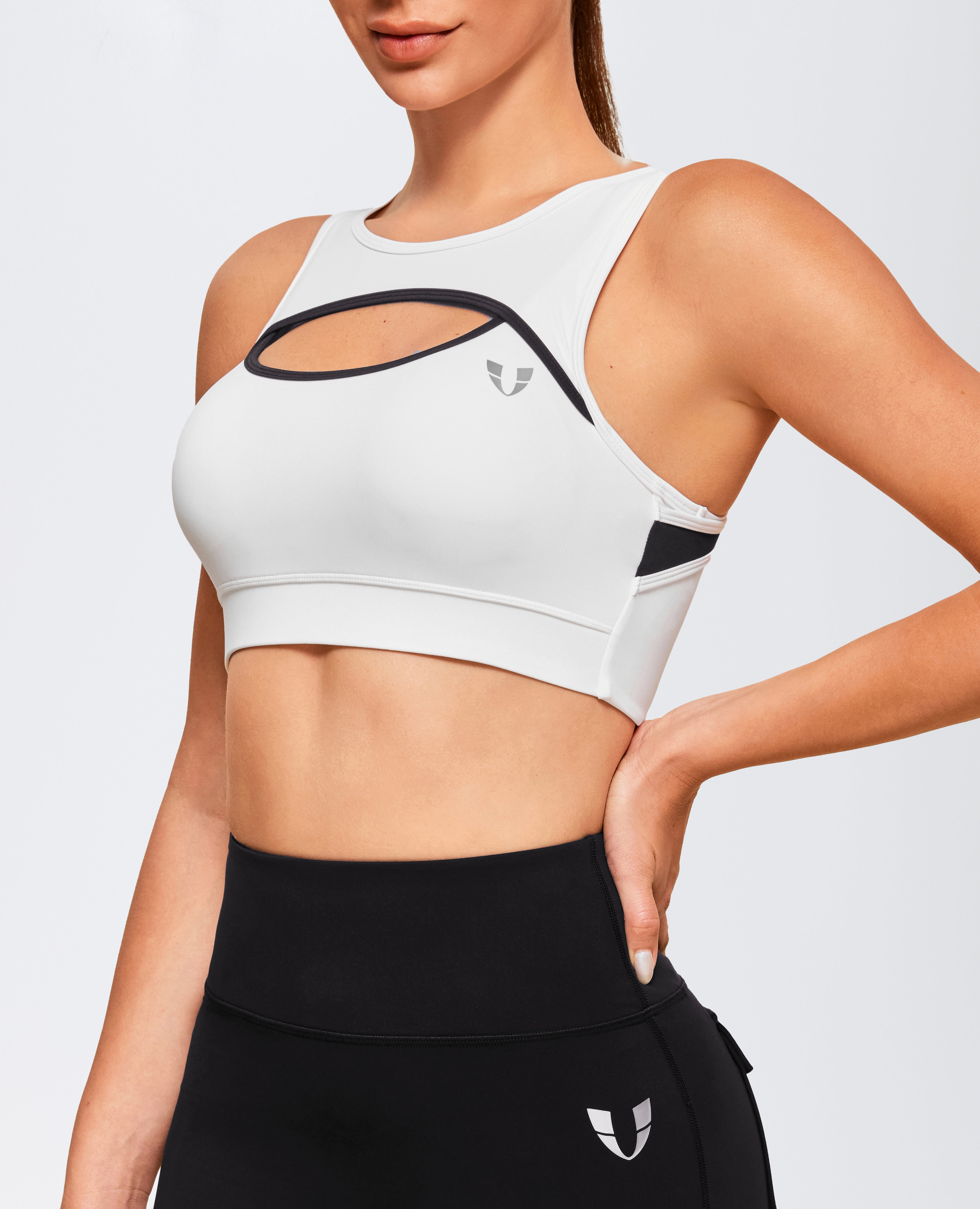 Hollow Active Sports Bra - White