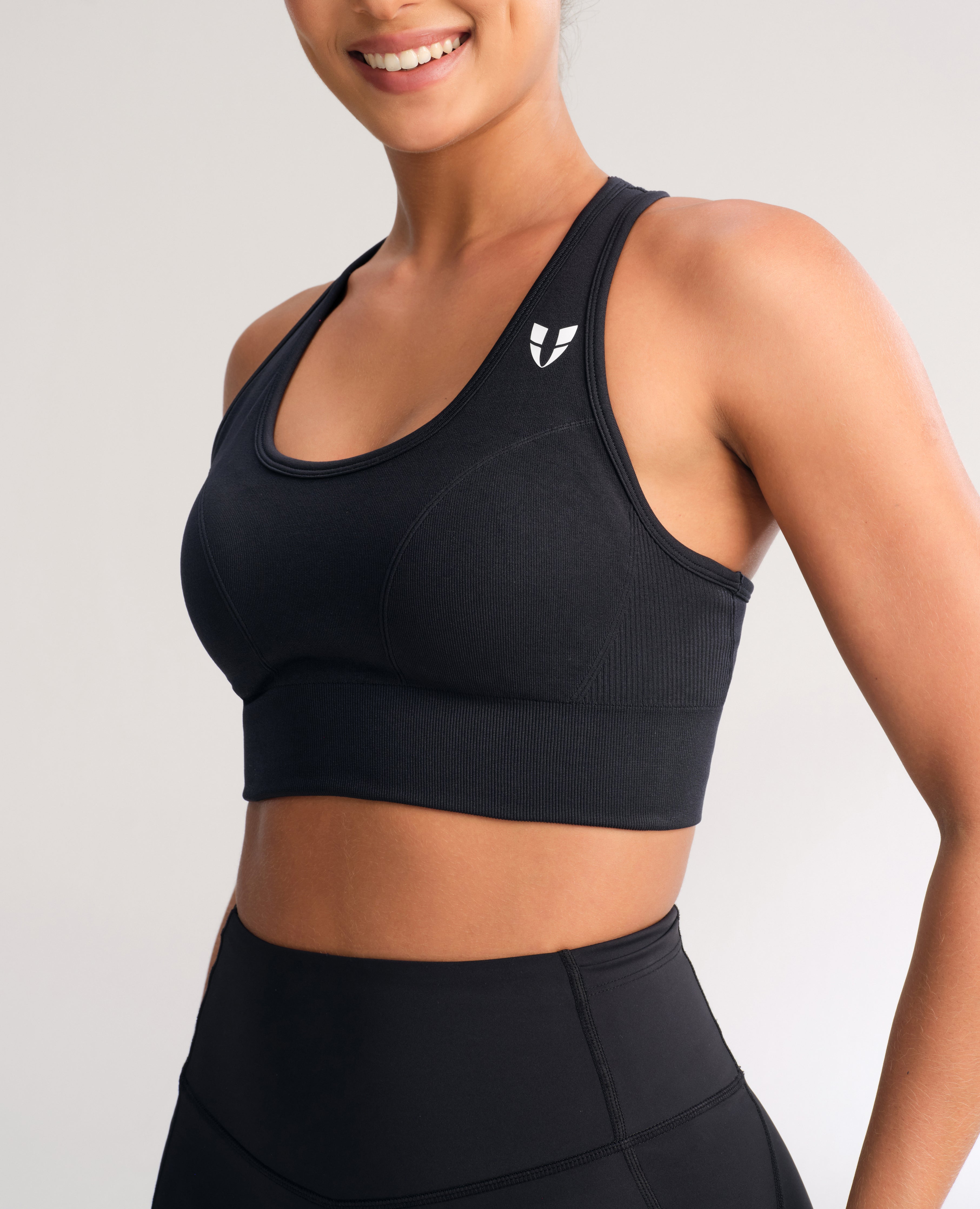 Seamless Fitness Bra - Black