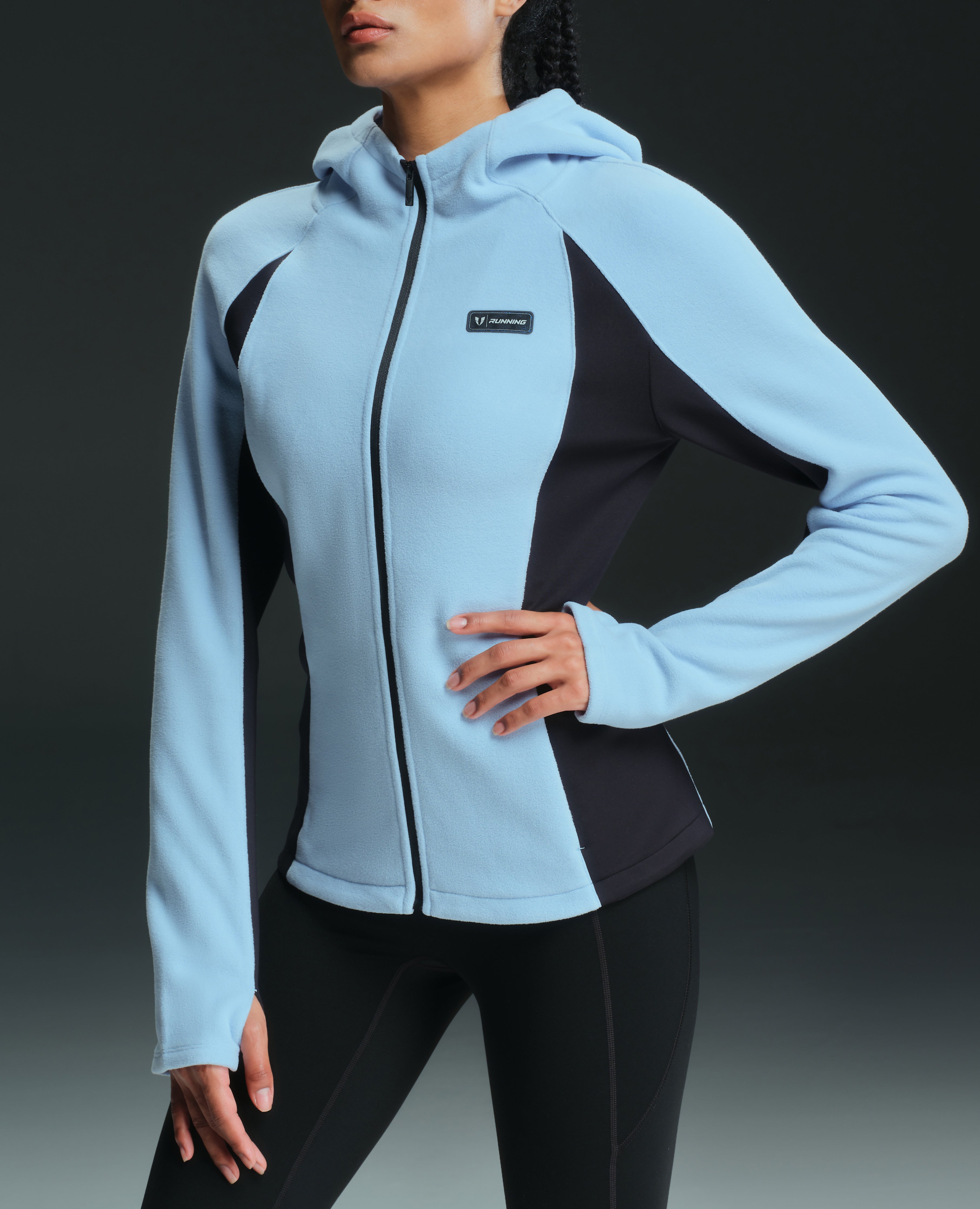 Ultra-Soft Hooded Waterproof Fleece Jacket - Light Blue