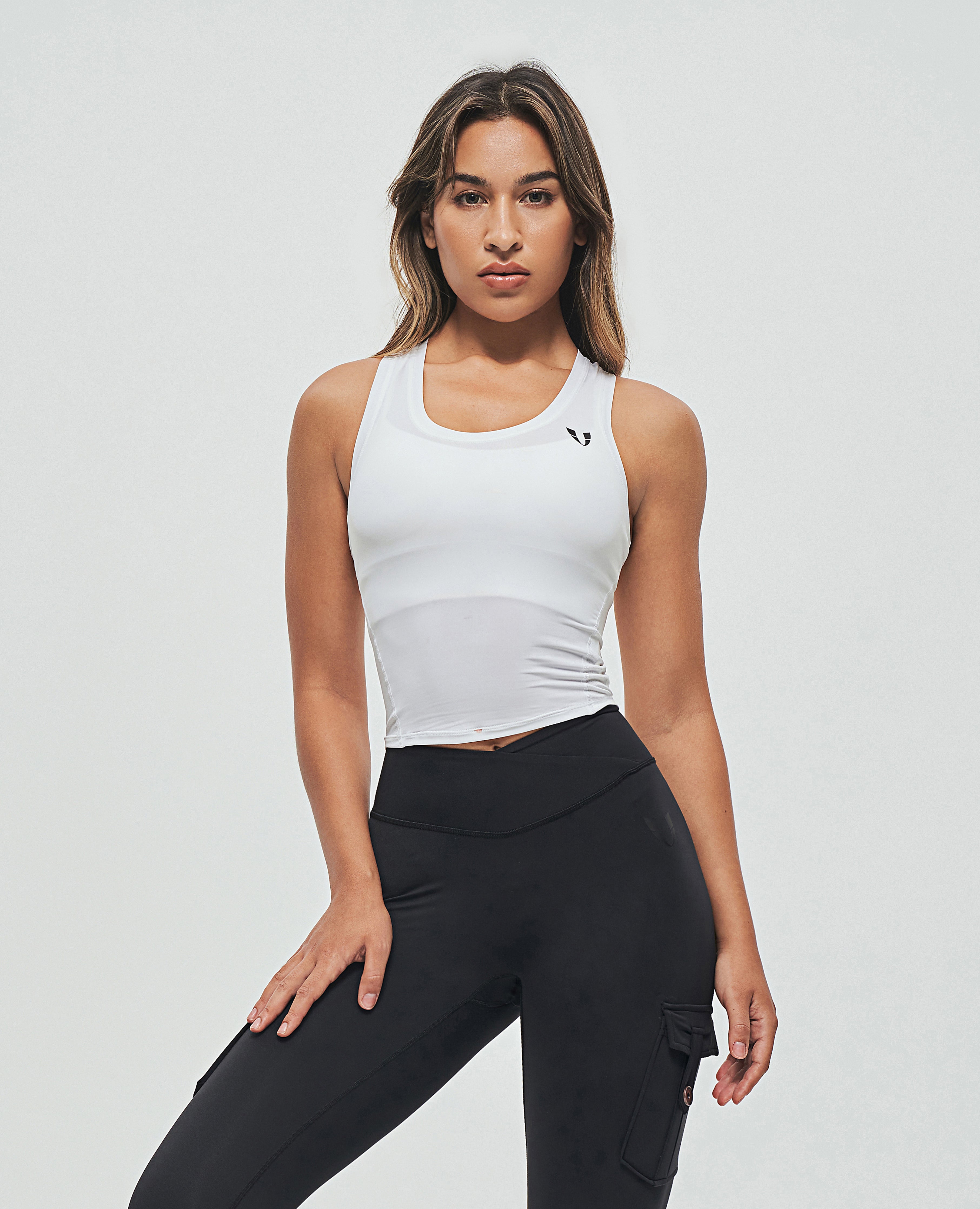 Ultraleichtes Fitness-Tanktop – Weiß