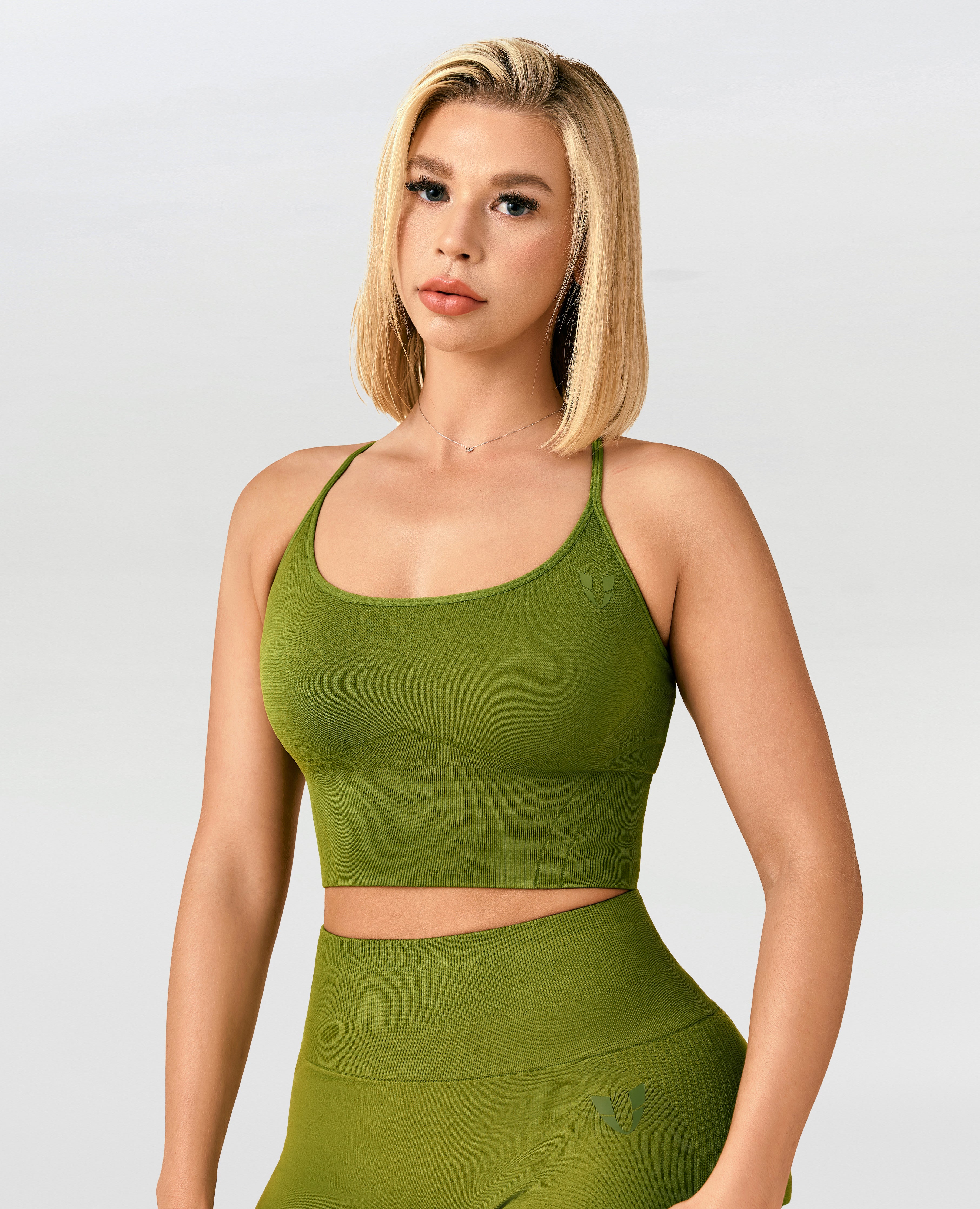 Energy Strait Strap Longline Top - Grass Green