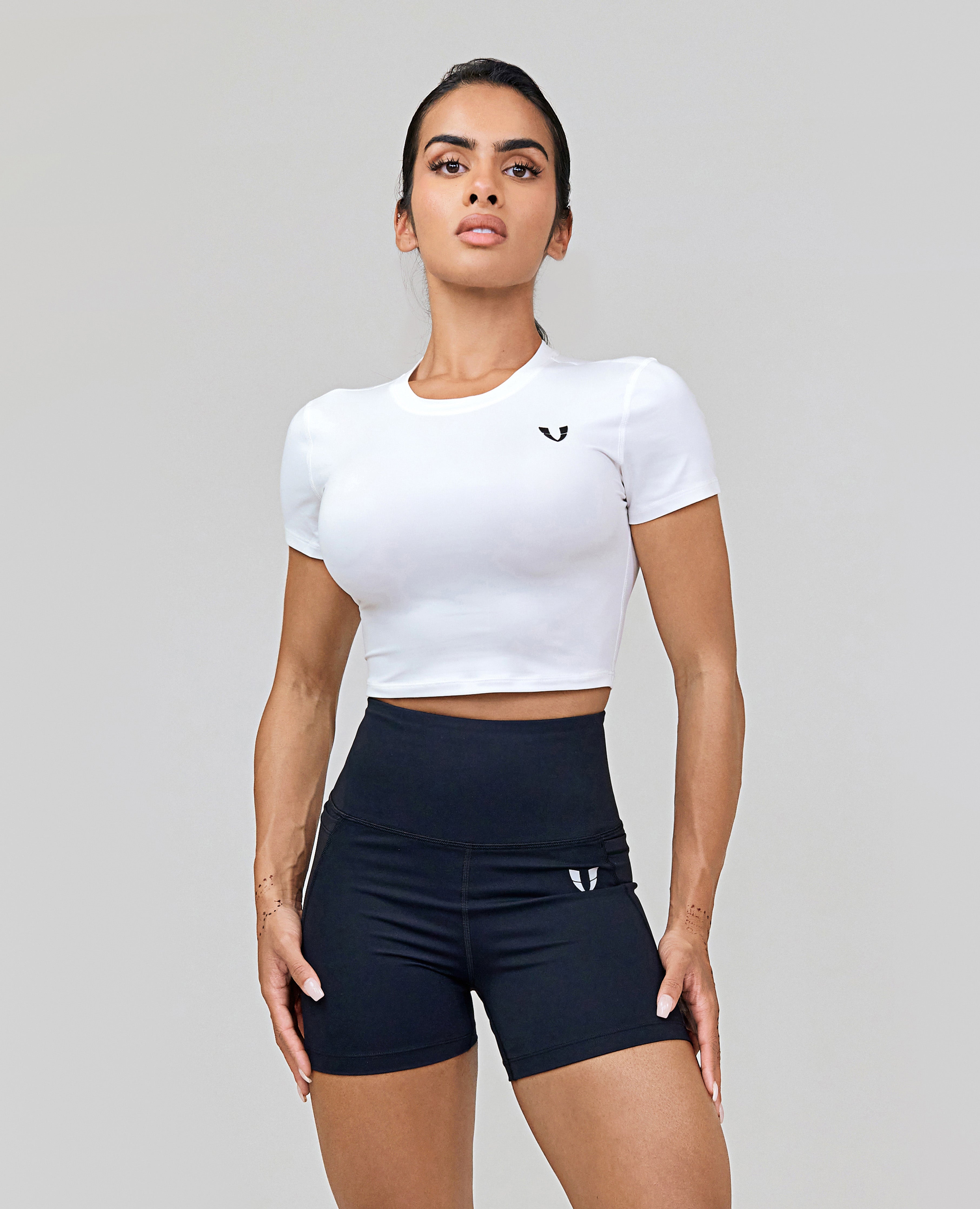 Naadloze croptop - wit