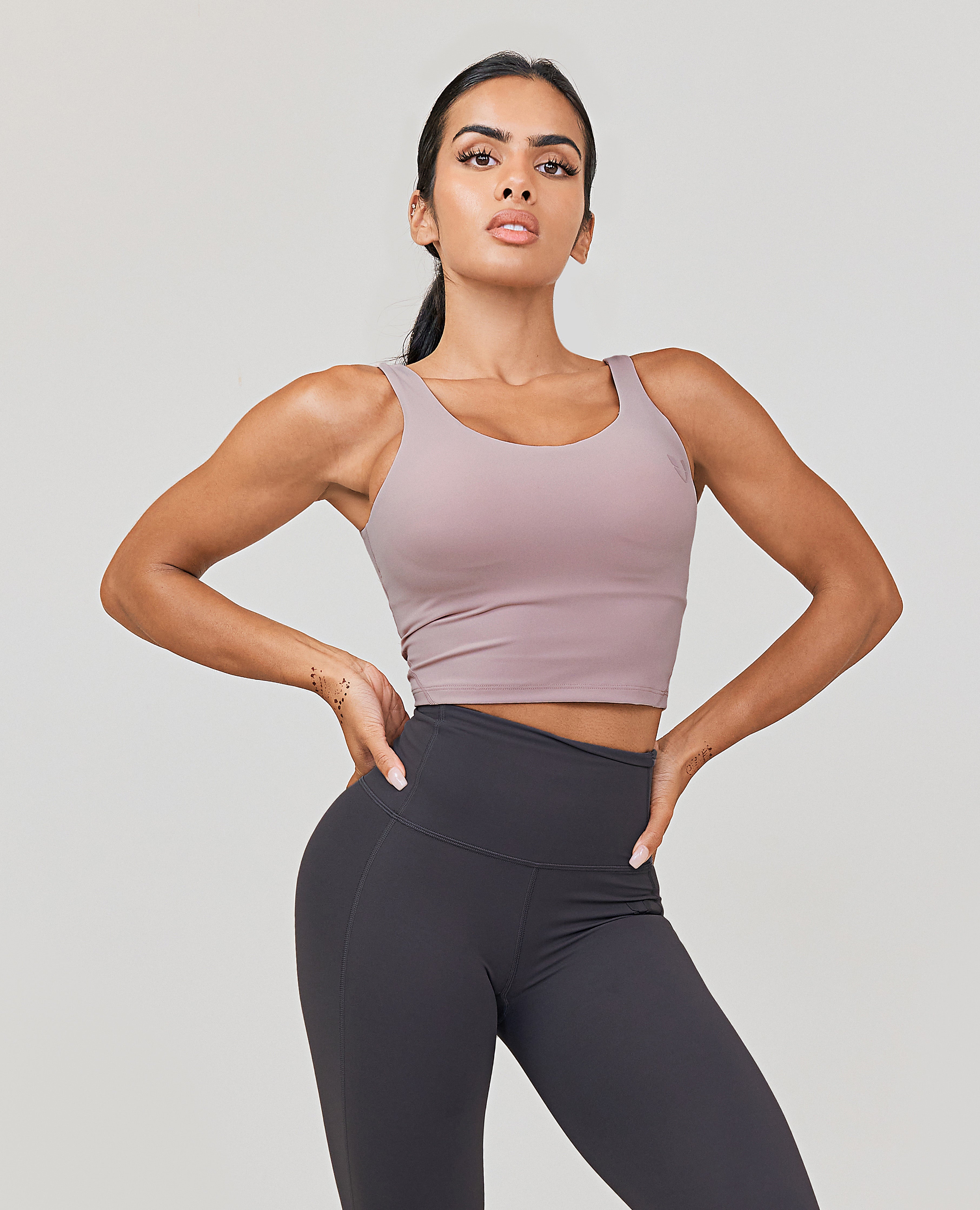 Longline Sports Bra - Light Pink