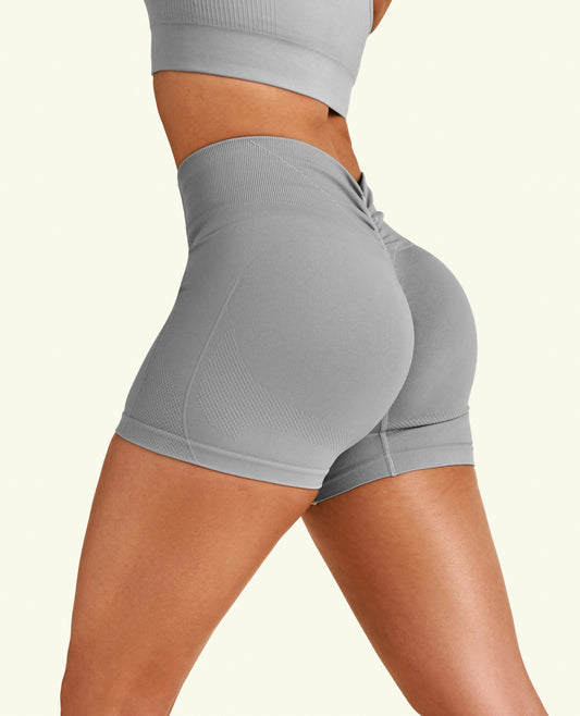 Force Scrunch Butt Shorts - Cement Grey
