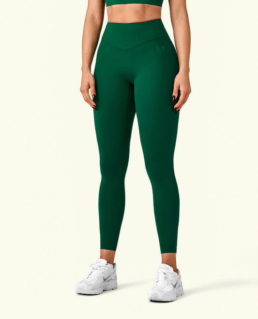 Active High Waist Leggings - Dark Green