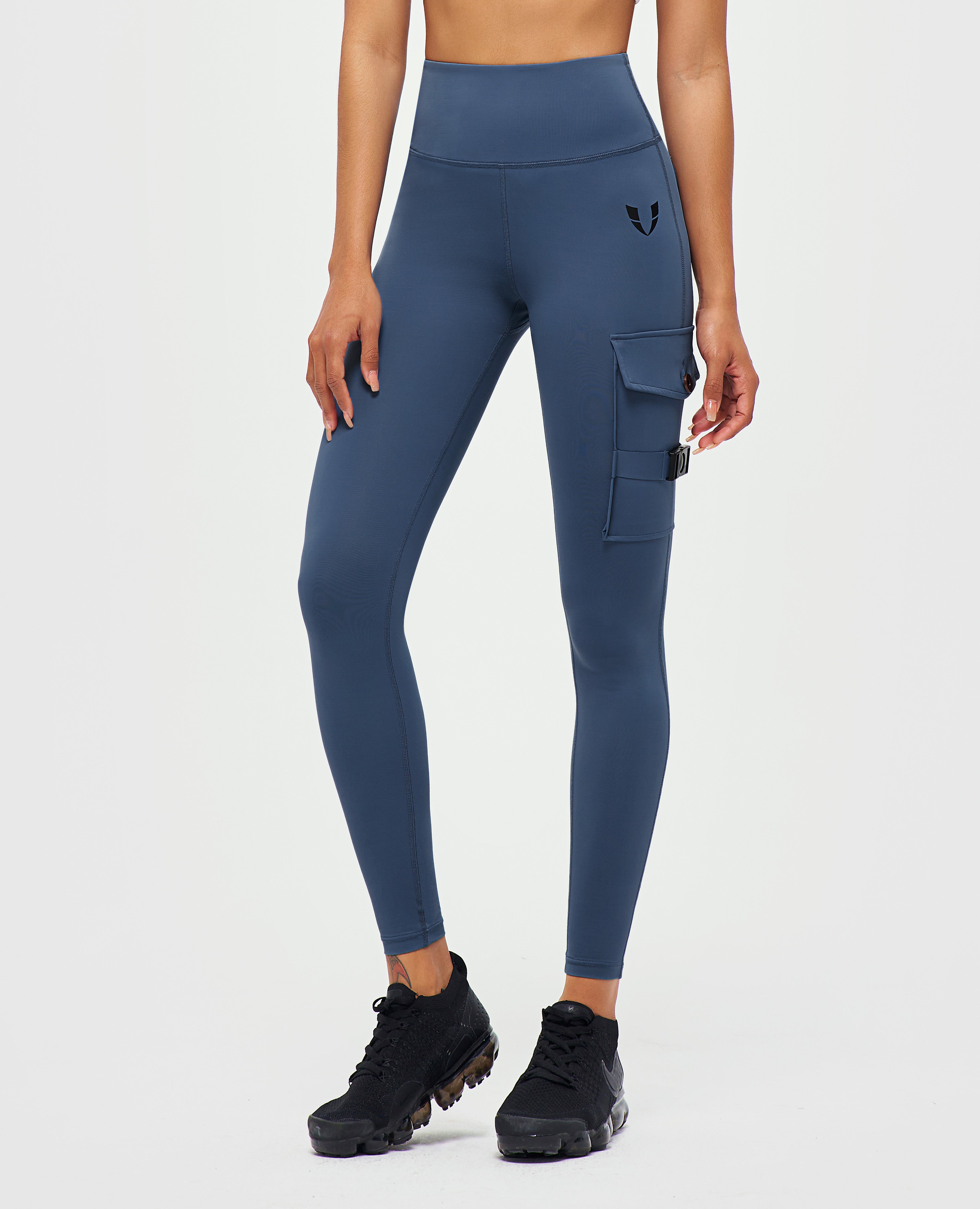 Cargo Fitness Leggings - Blue