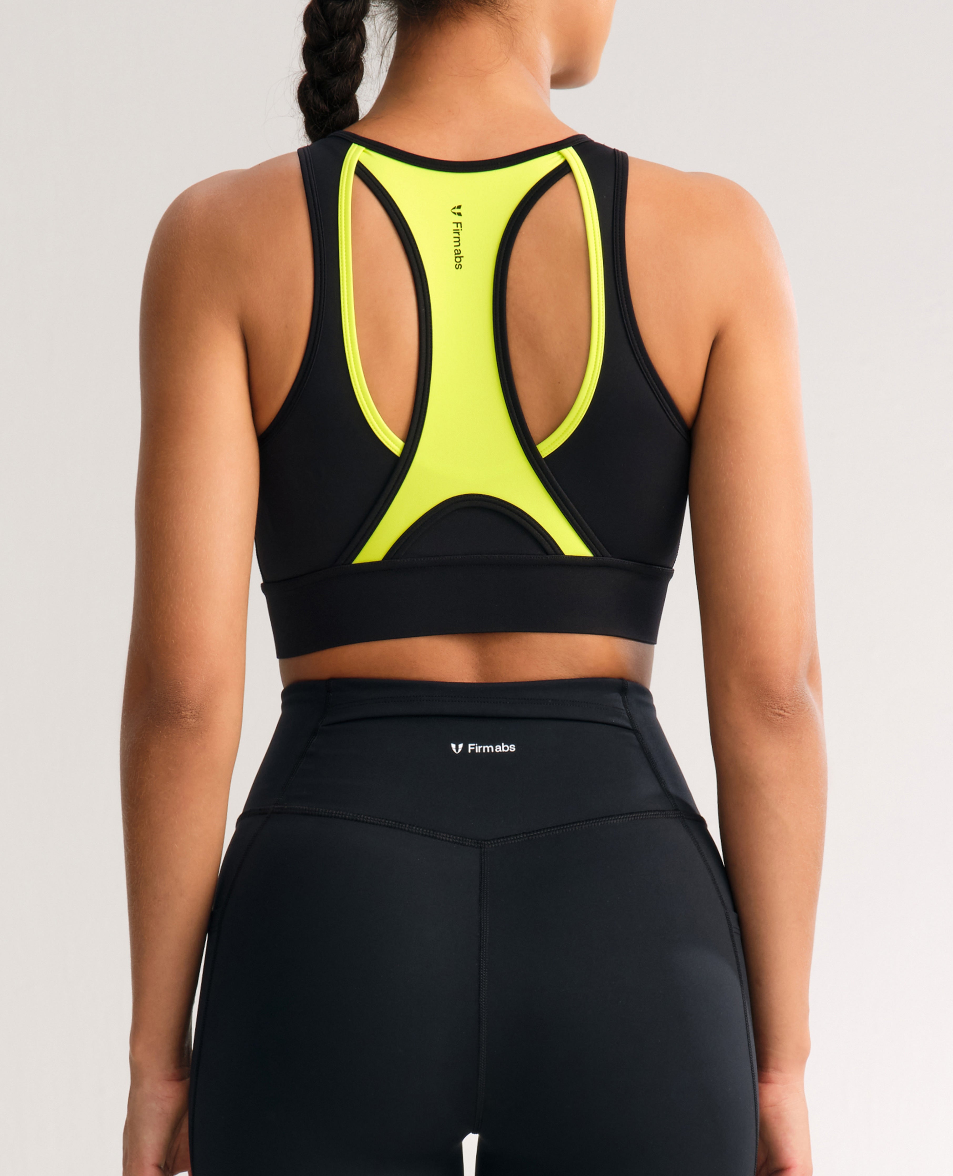 Zip Front High Support Sports Bra - Black