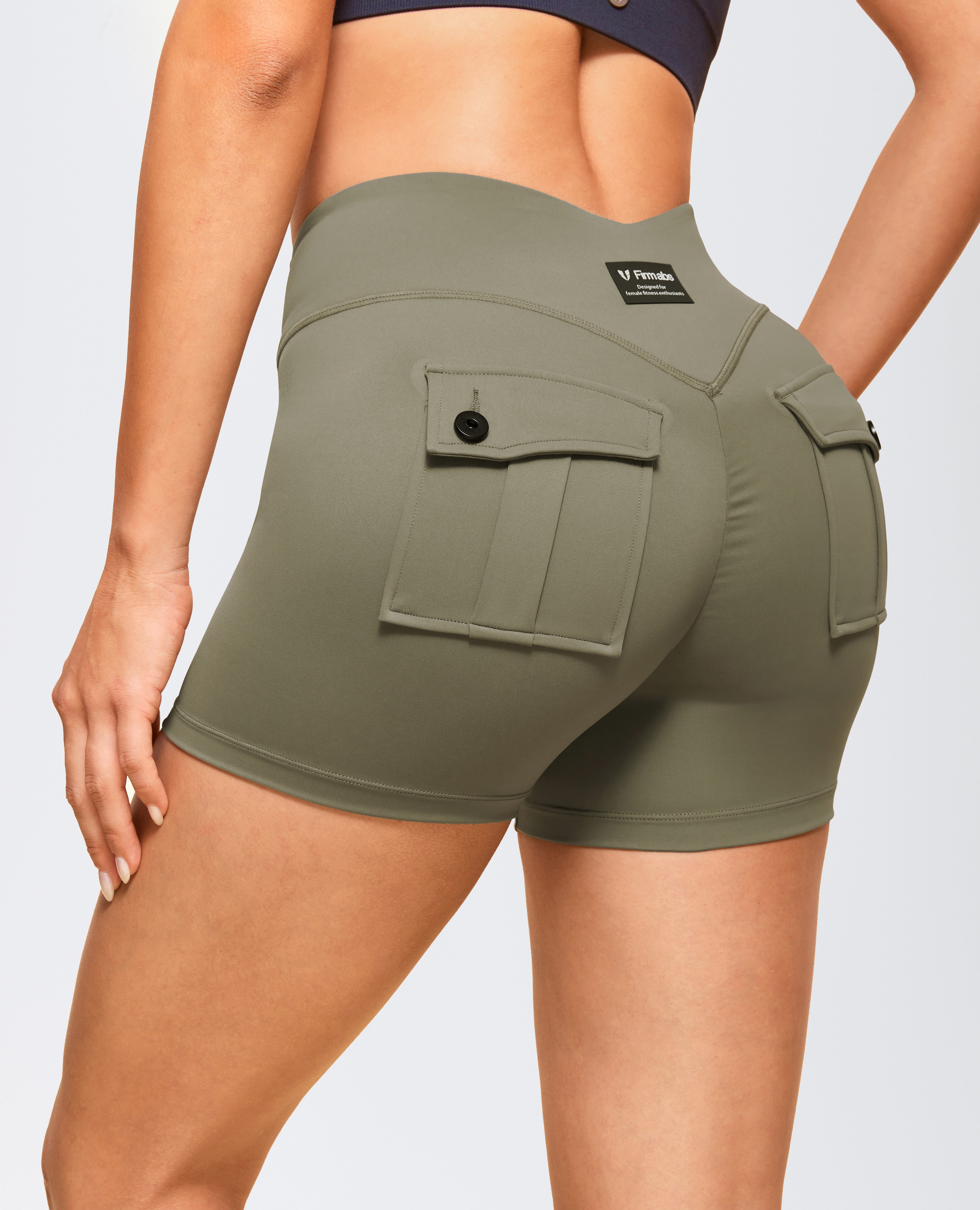 شورت الجيب الأمامي الرمز البريدي - الجيش الأخضر