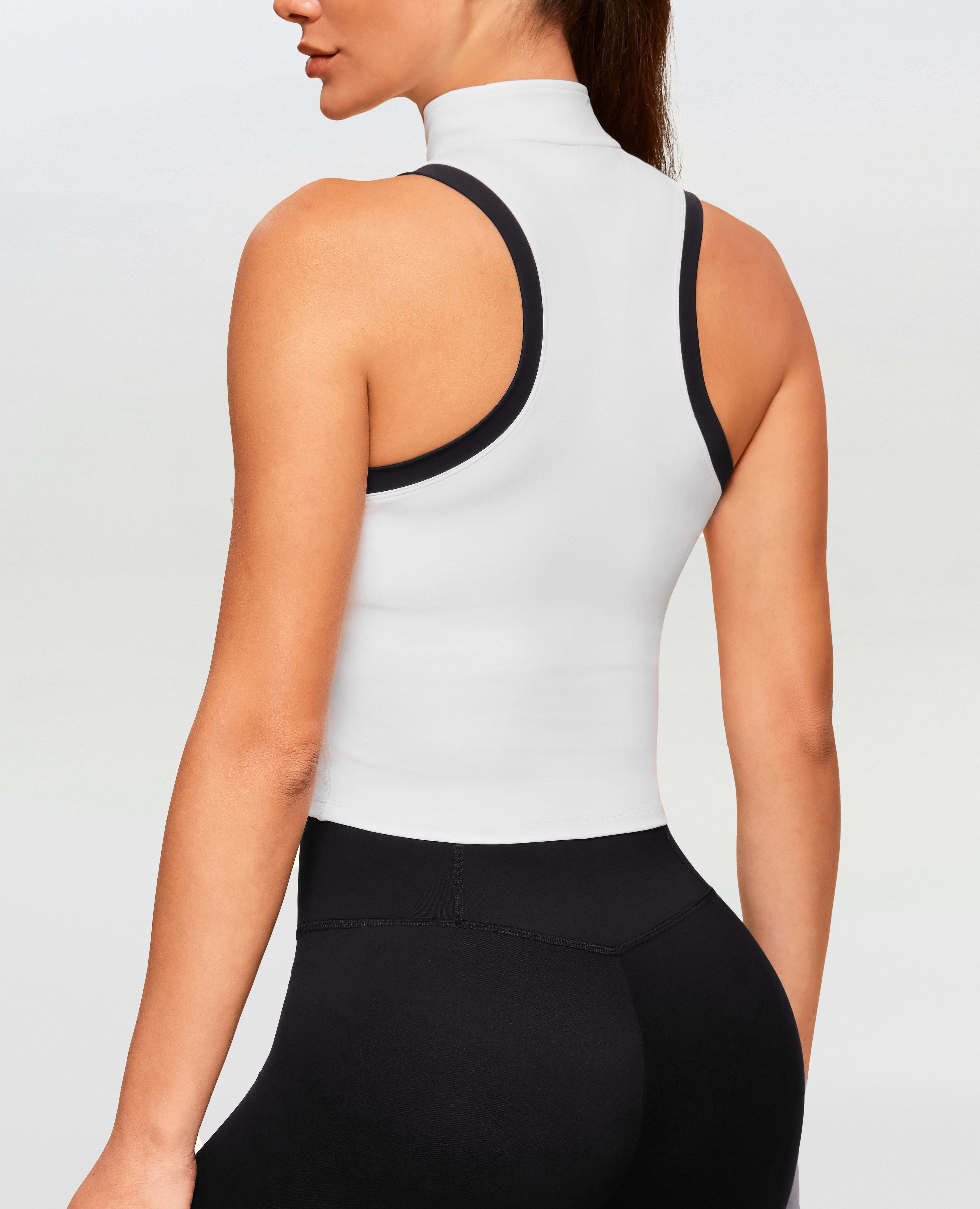 Firmabs タンクトップ US Sサイズ　ChinaMサイズ タンクトップ Women's Strong Fit Zip Up Tank - White | Gym & Athletic | FIRM ABS