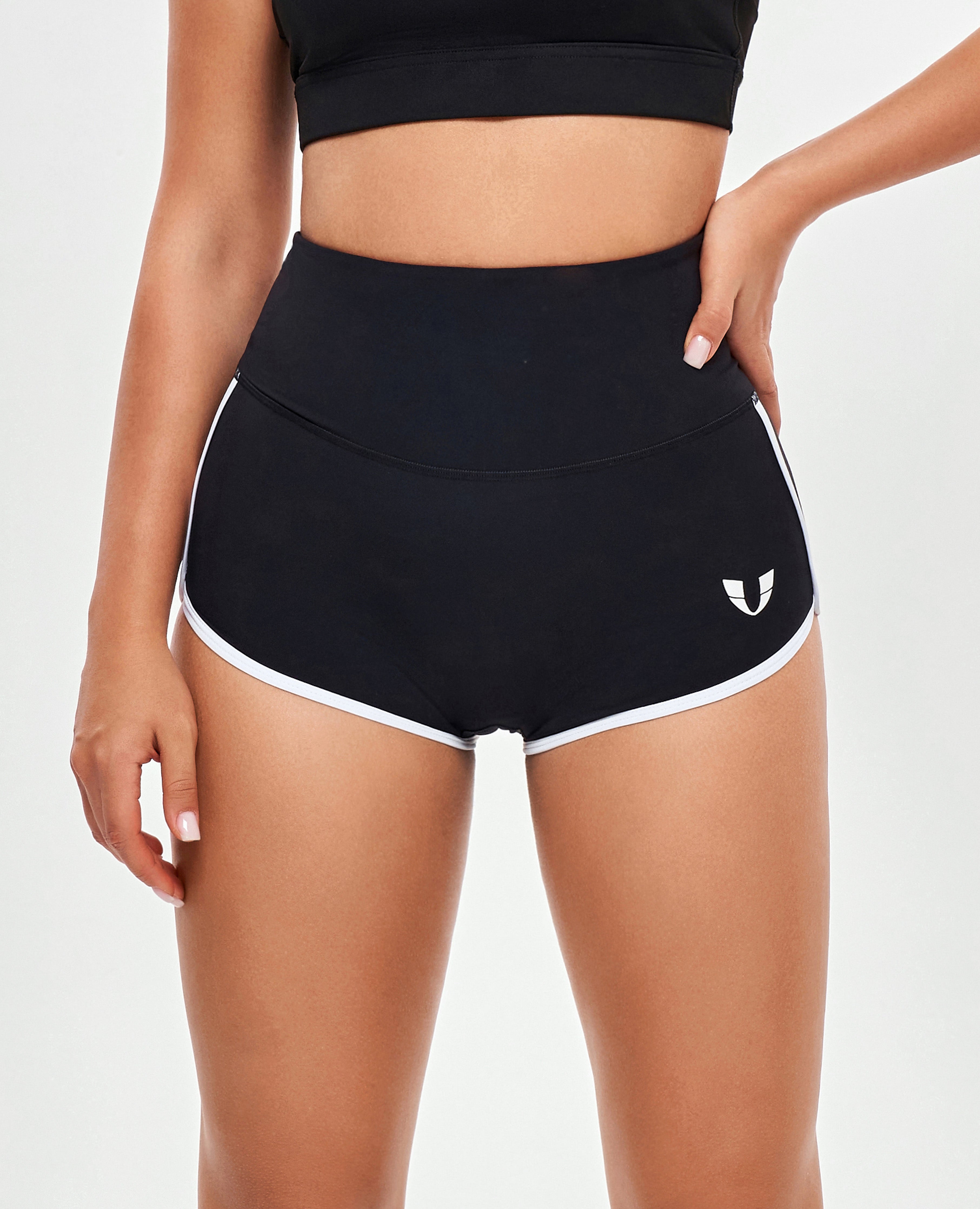 High Waist Short Shorts - Black