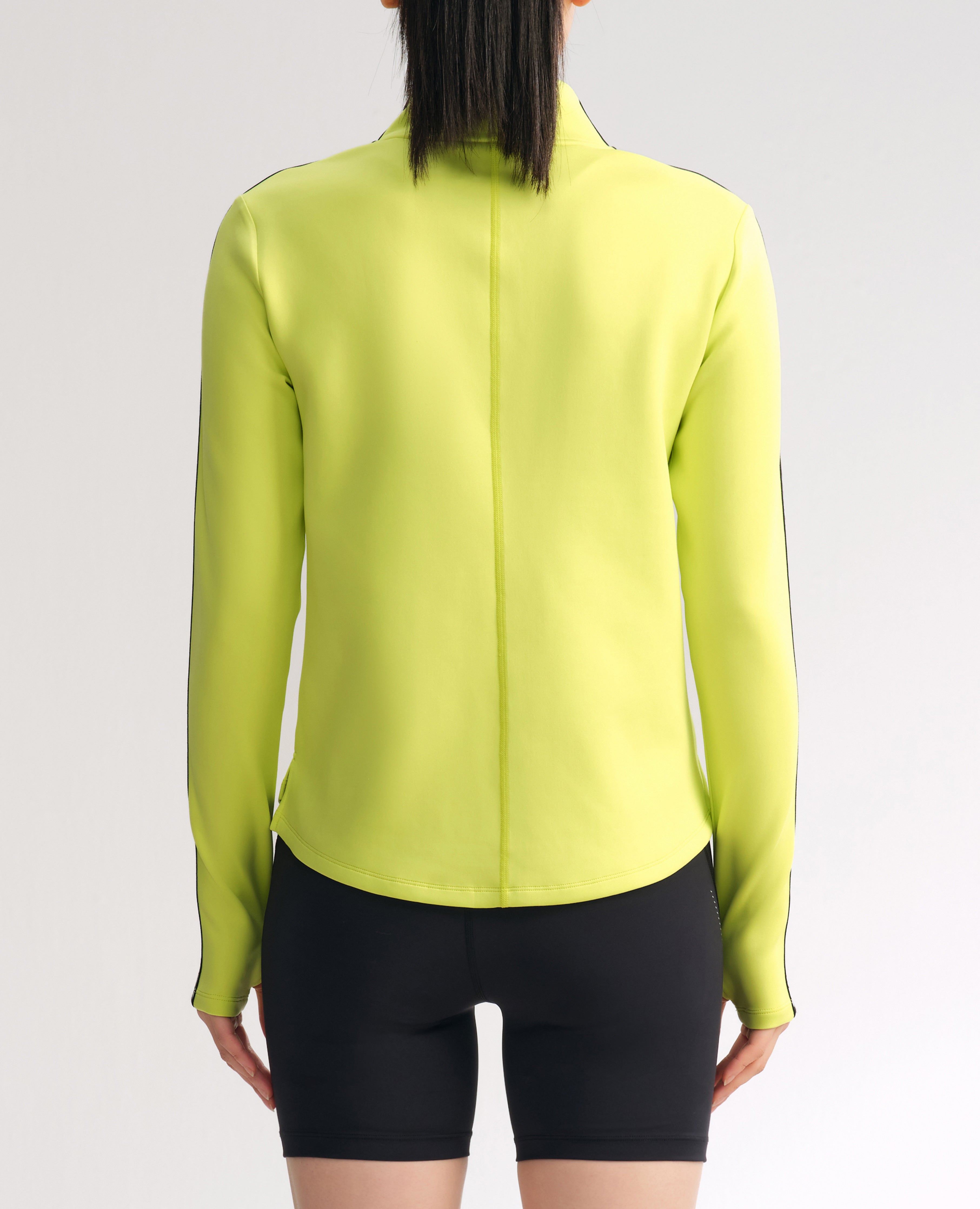 Athletic Half Zip Pullover Top - Lemon Yellow