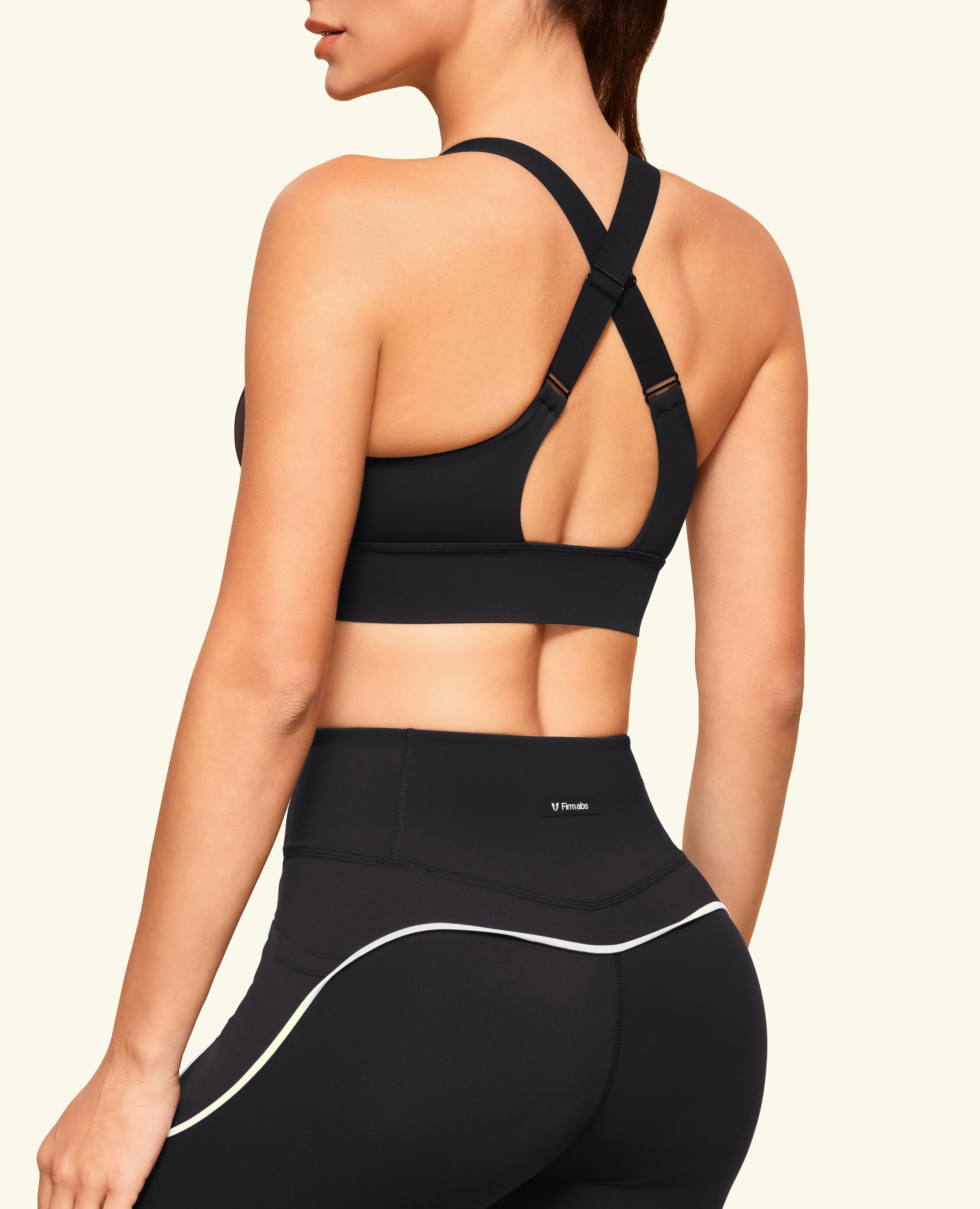 Energy Zip Front Sports Bra - Black
