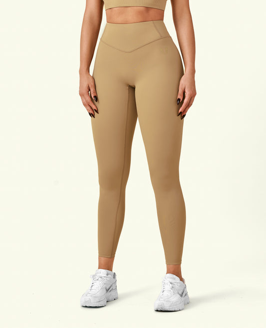 Active High Waist Leggings - Earth Brown