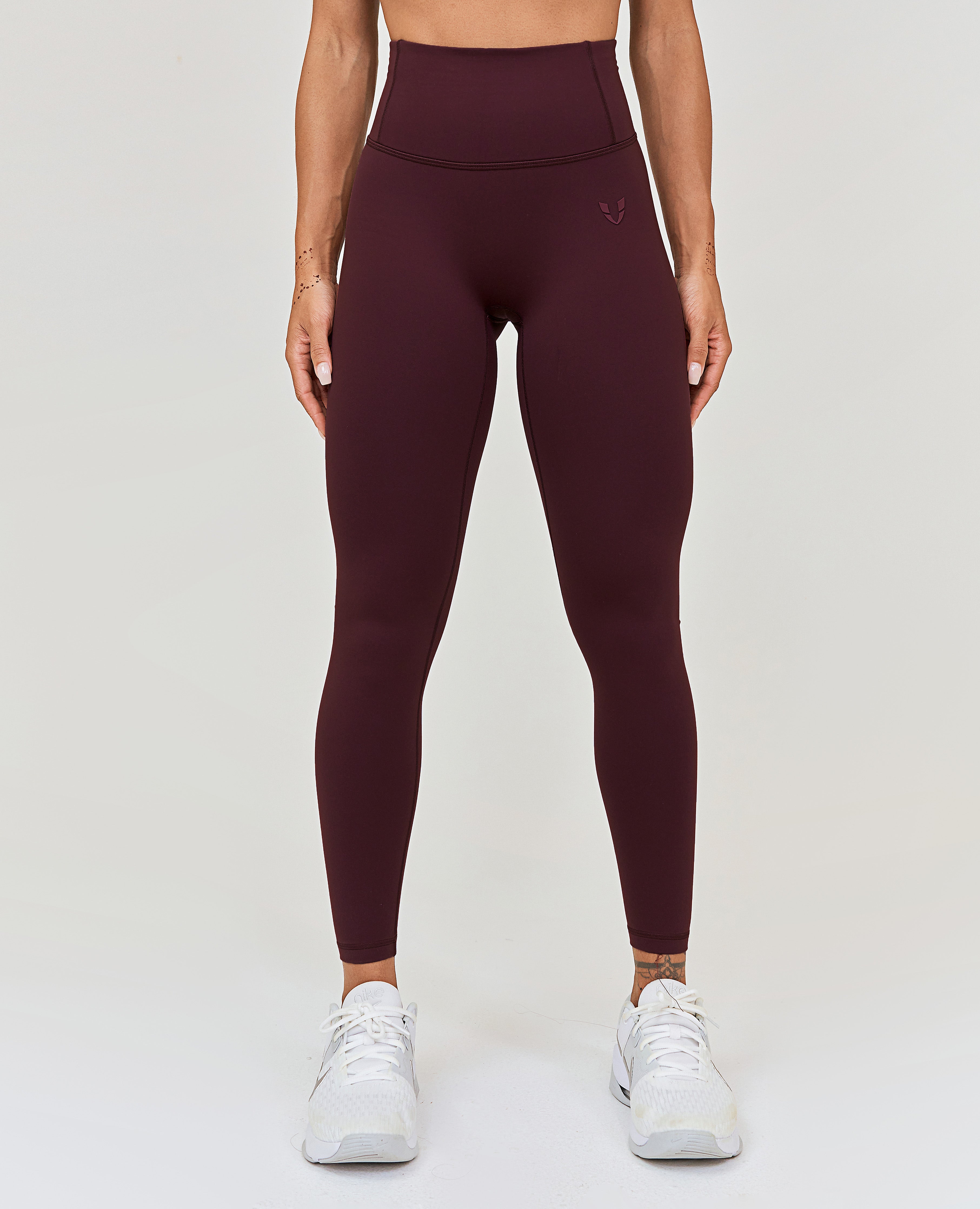 Leggings fruncidos sin costuras - Rojo vino