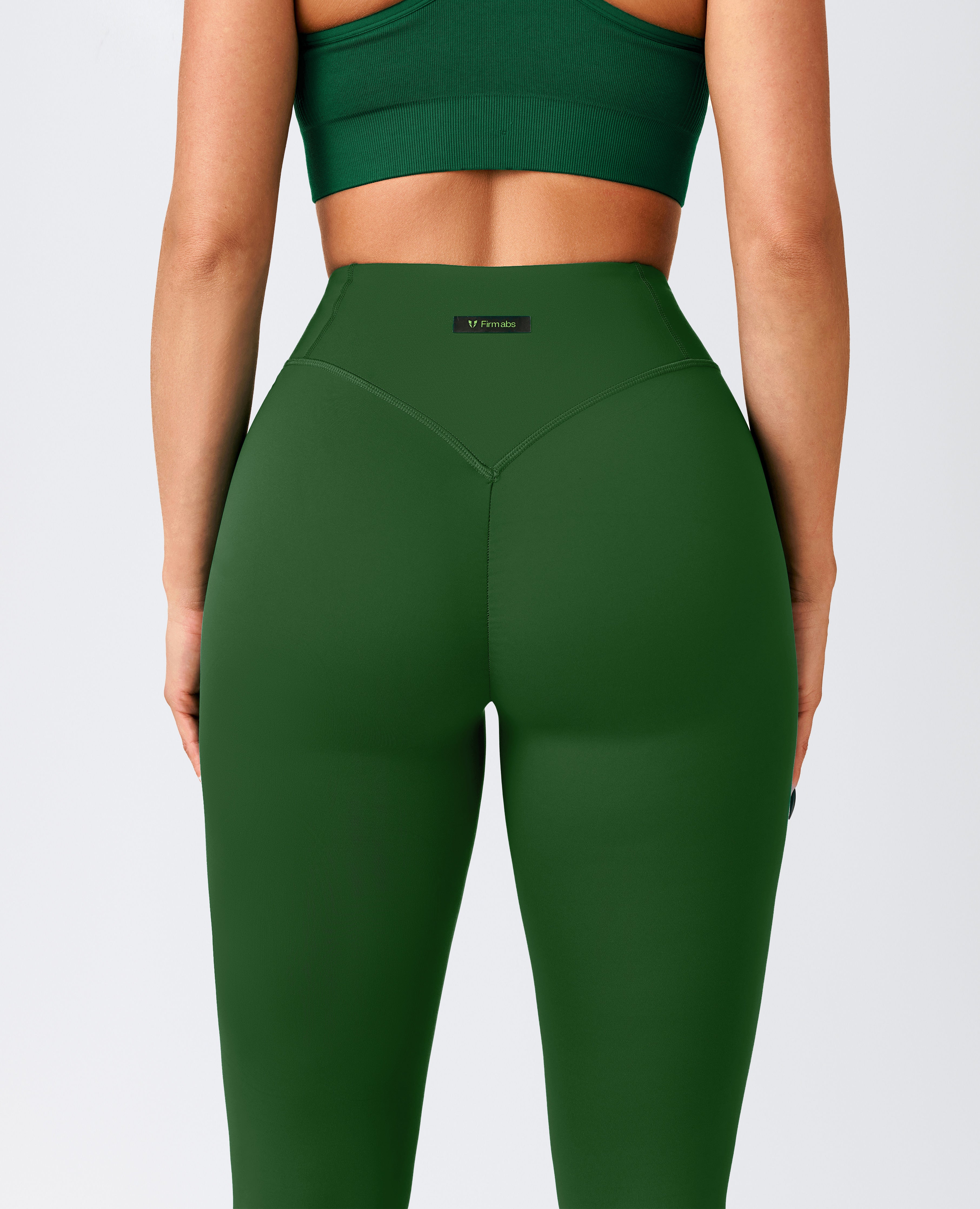 Leggings de Cintura Alta Activos - Verde Oscuro