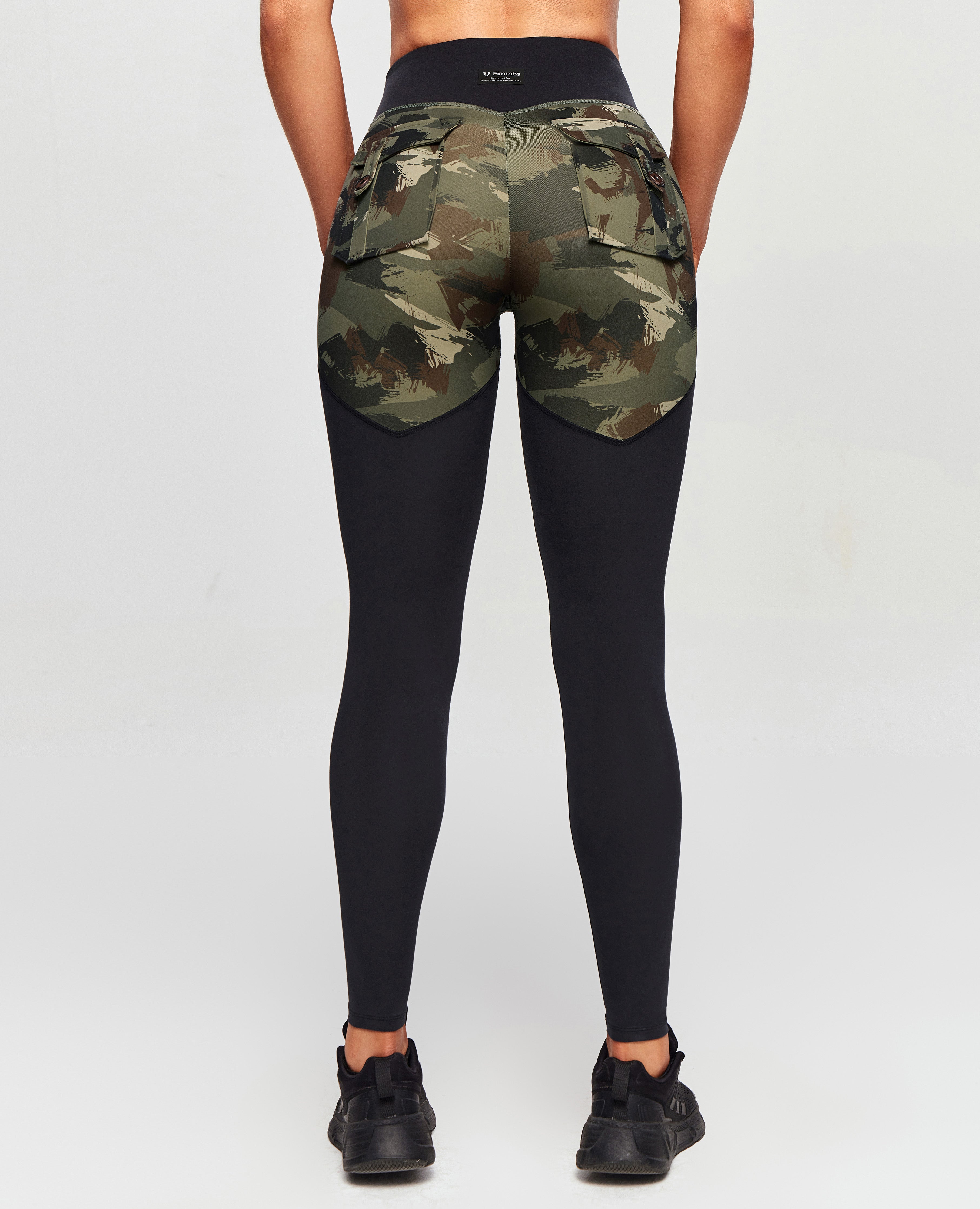 Leggings de gymnase V-waist - Résumé Camo et noir