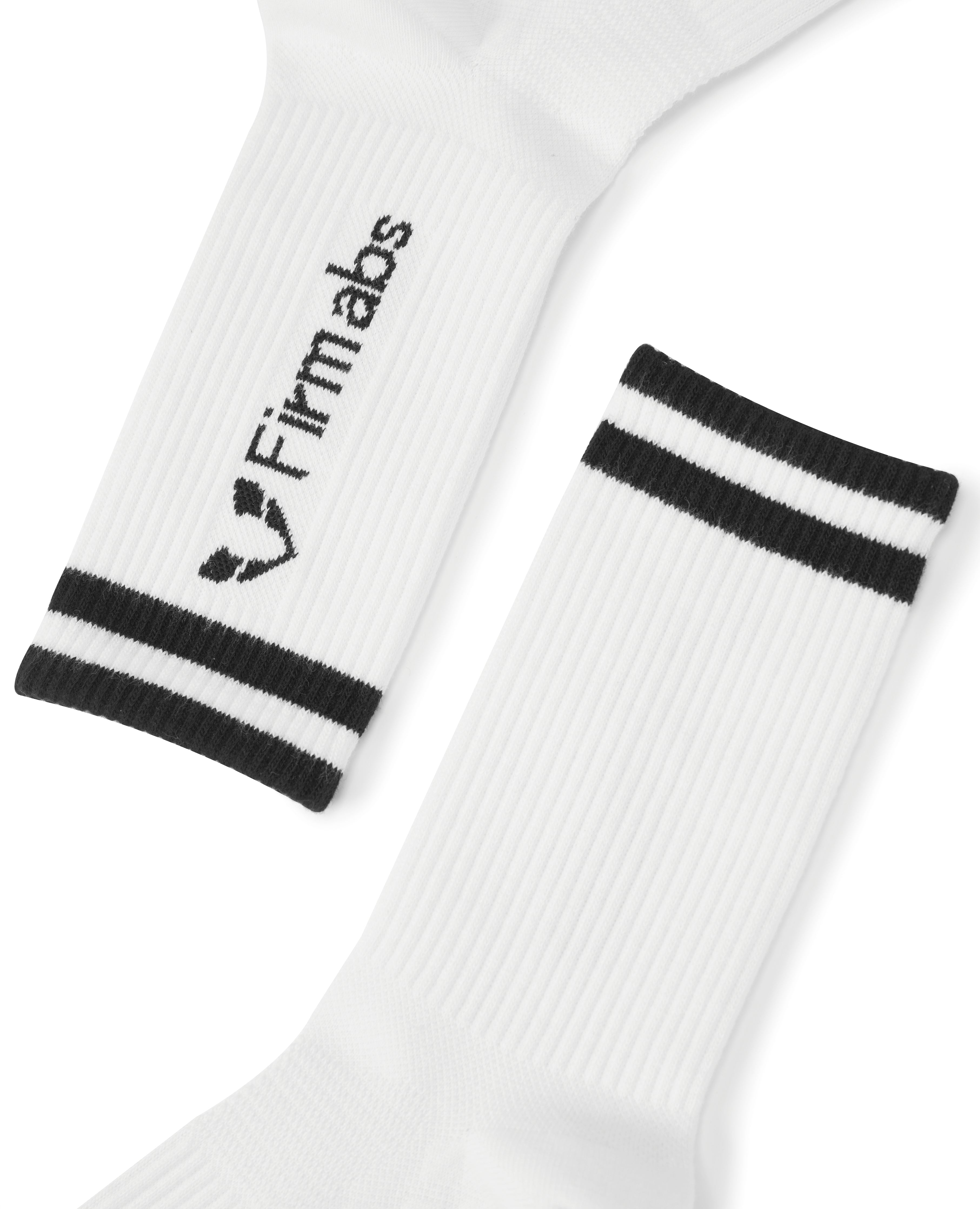 Firmabs Striped Sports socks - White