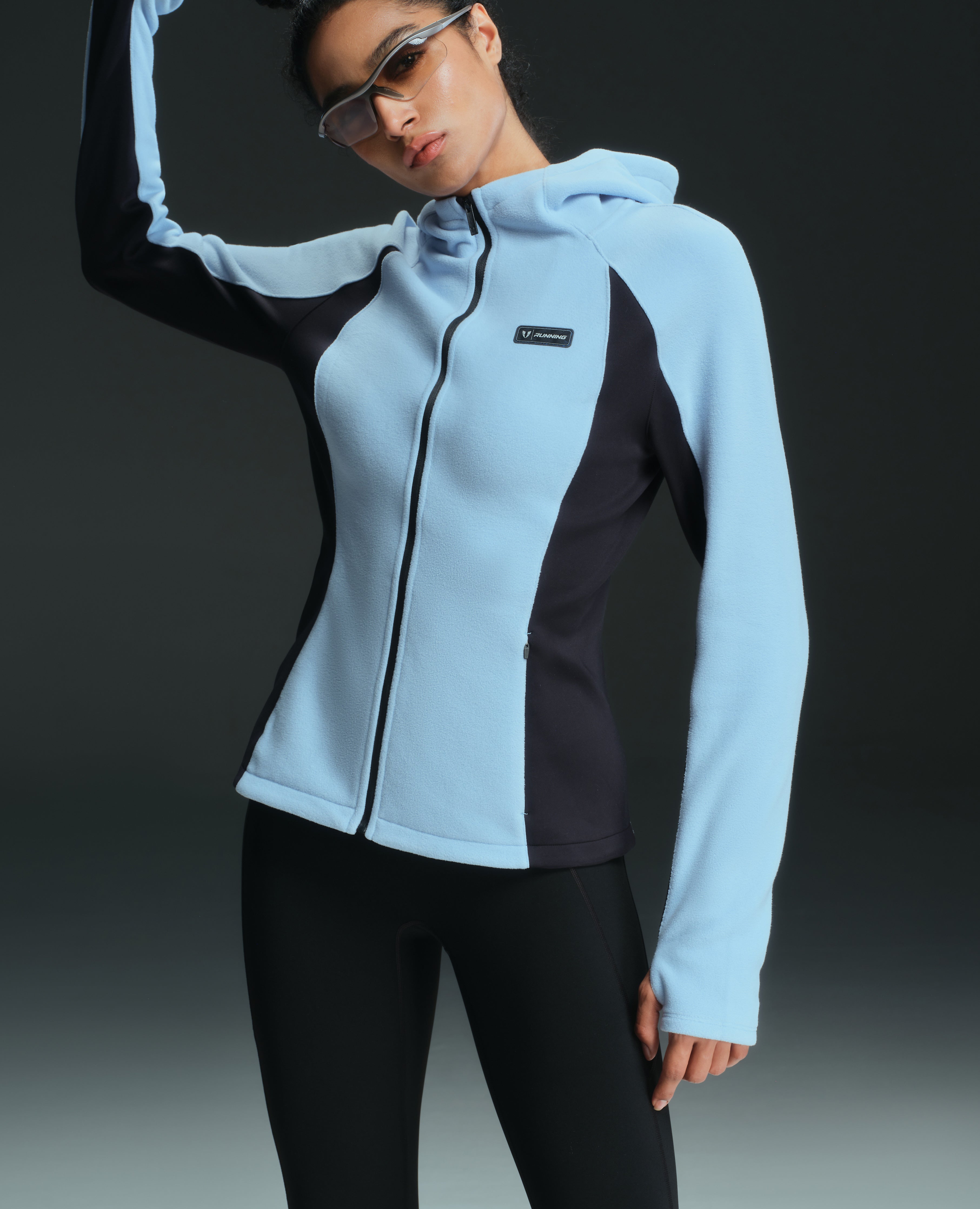 Ultra-Soft Hooded Waterproof Fleece Jacket - Light Blue