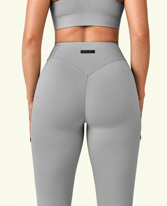 Active High Waist Leggings - Cement Grey