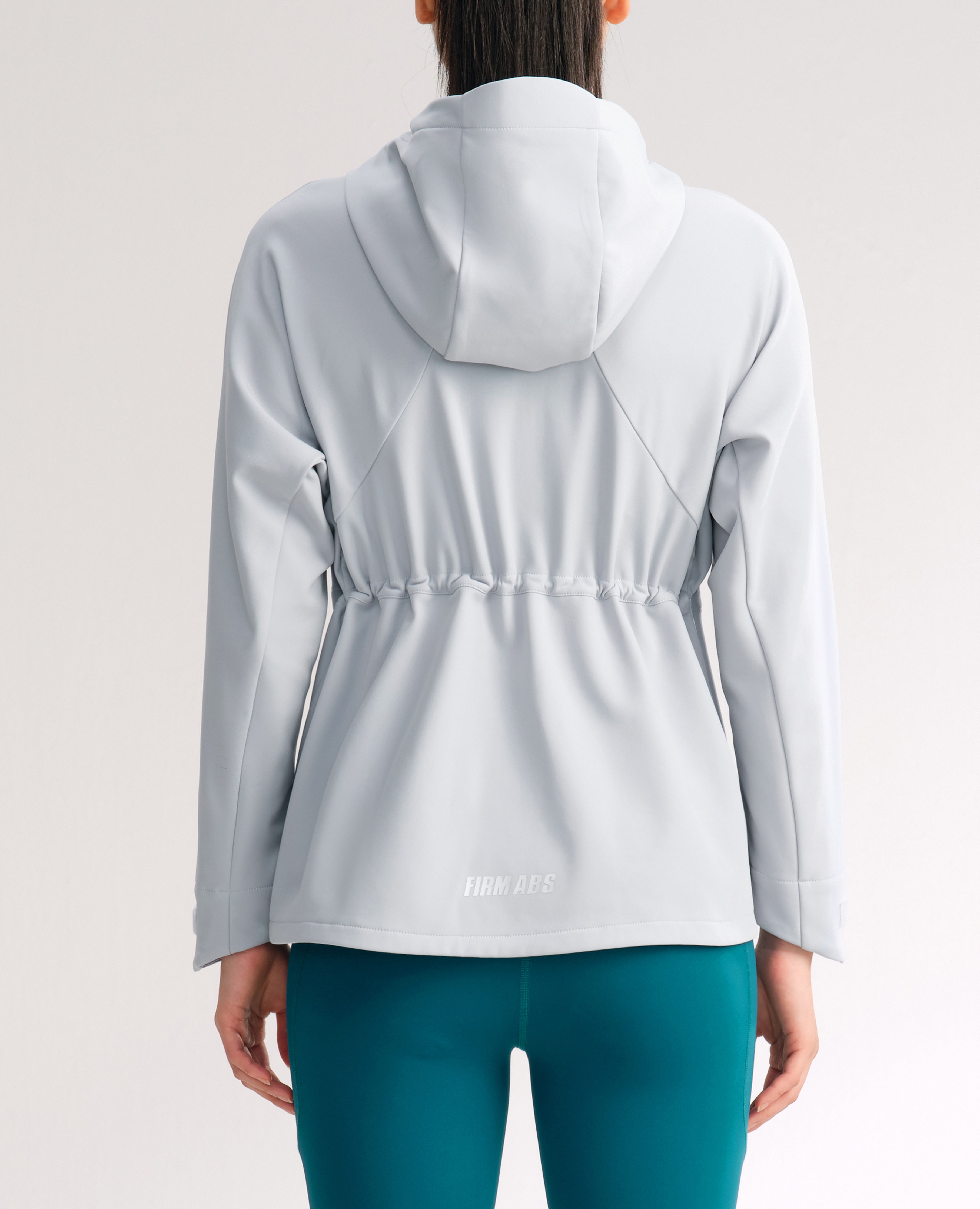 Water-Repellent Fleece Lined Zip Up Hoodie Jacket - Gray