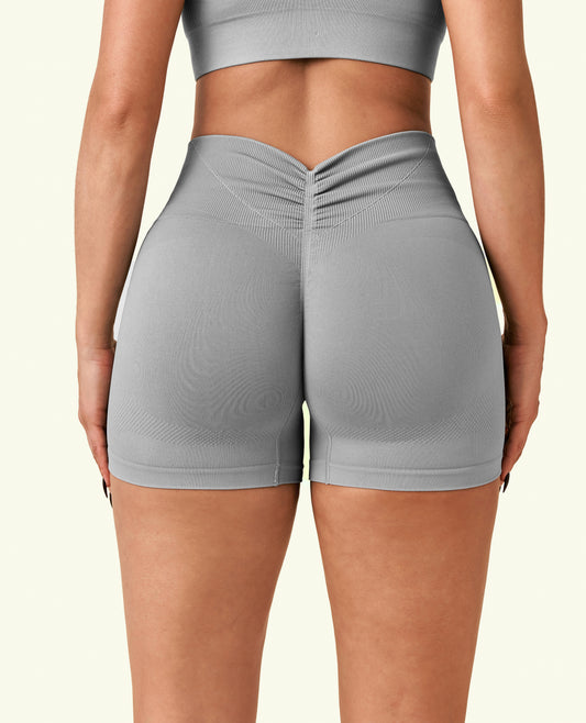 Force Scrunch Butt Shorts - Cement Grey